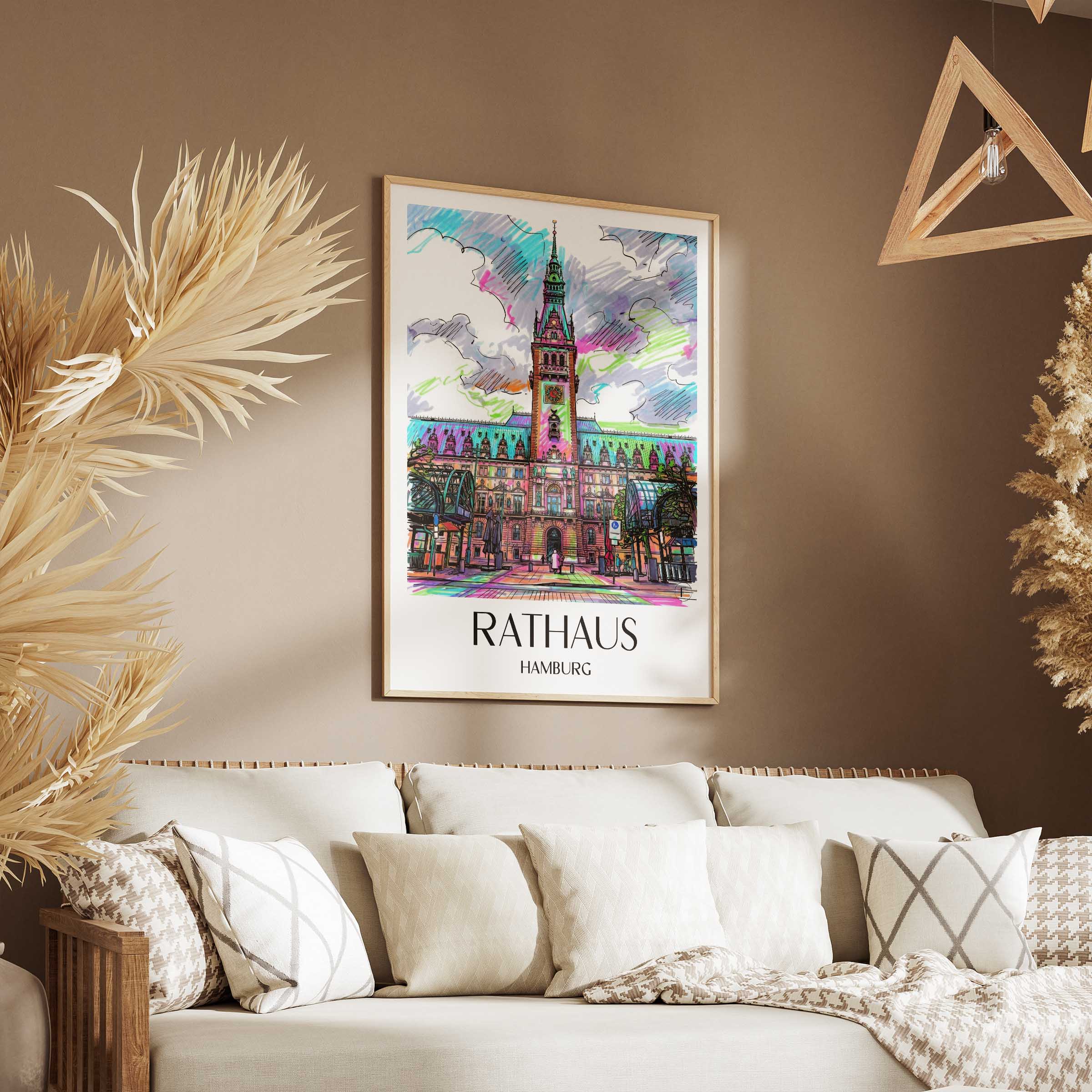 rathaus-hamburg-deutschland-poster-graffiti
