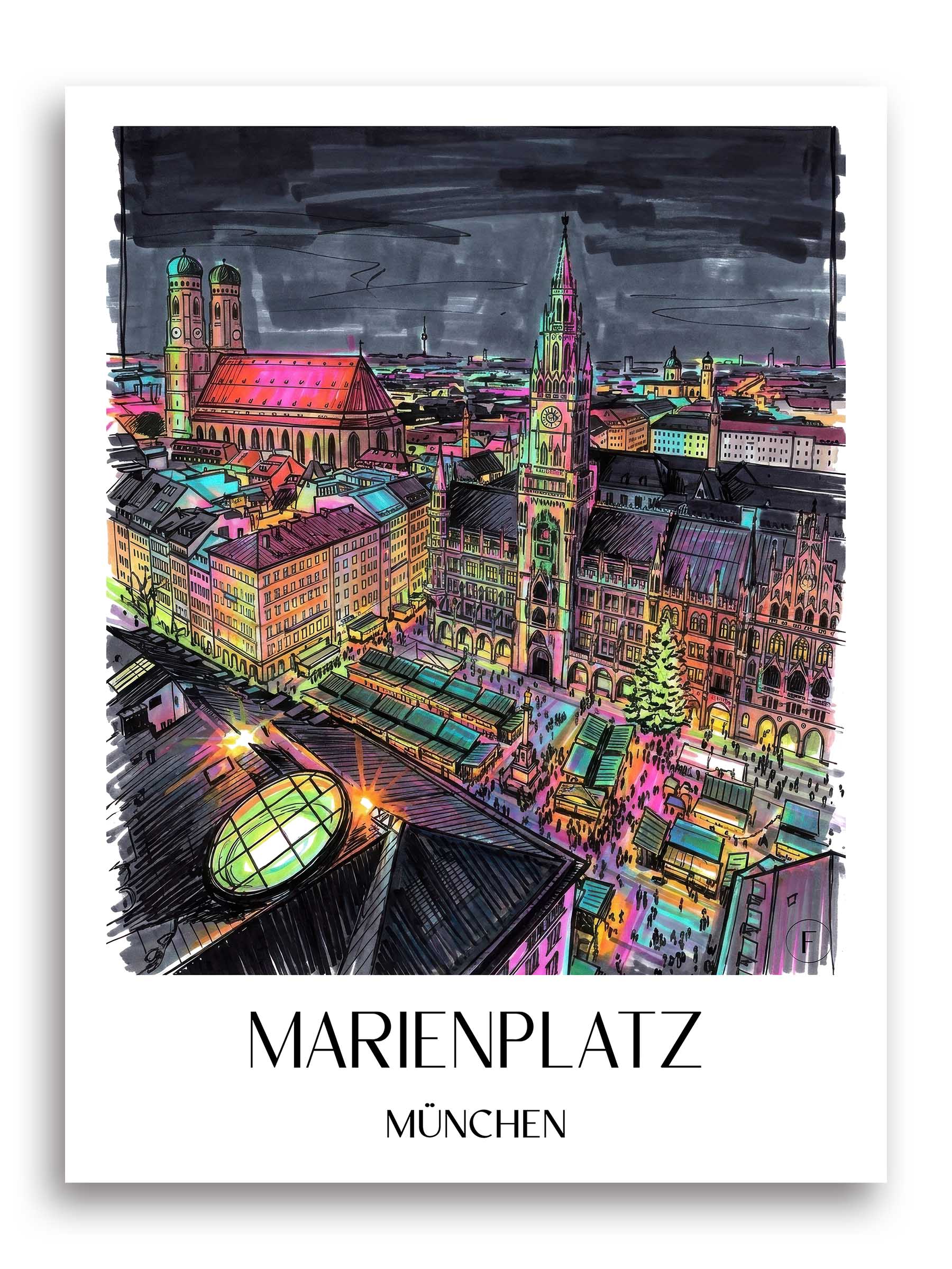 marienplatz-münchen-deutschland-poster-graffiti