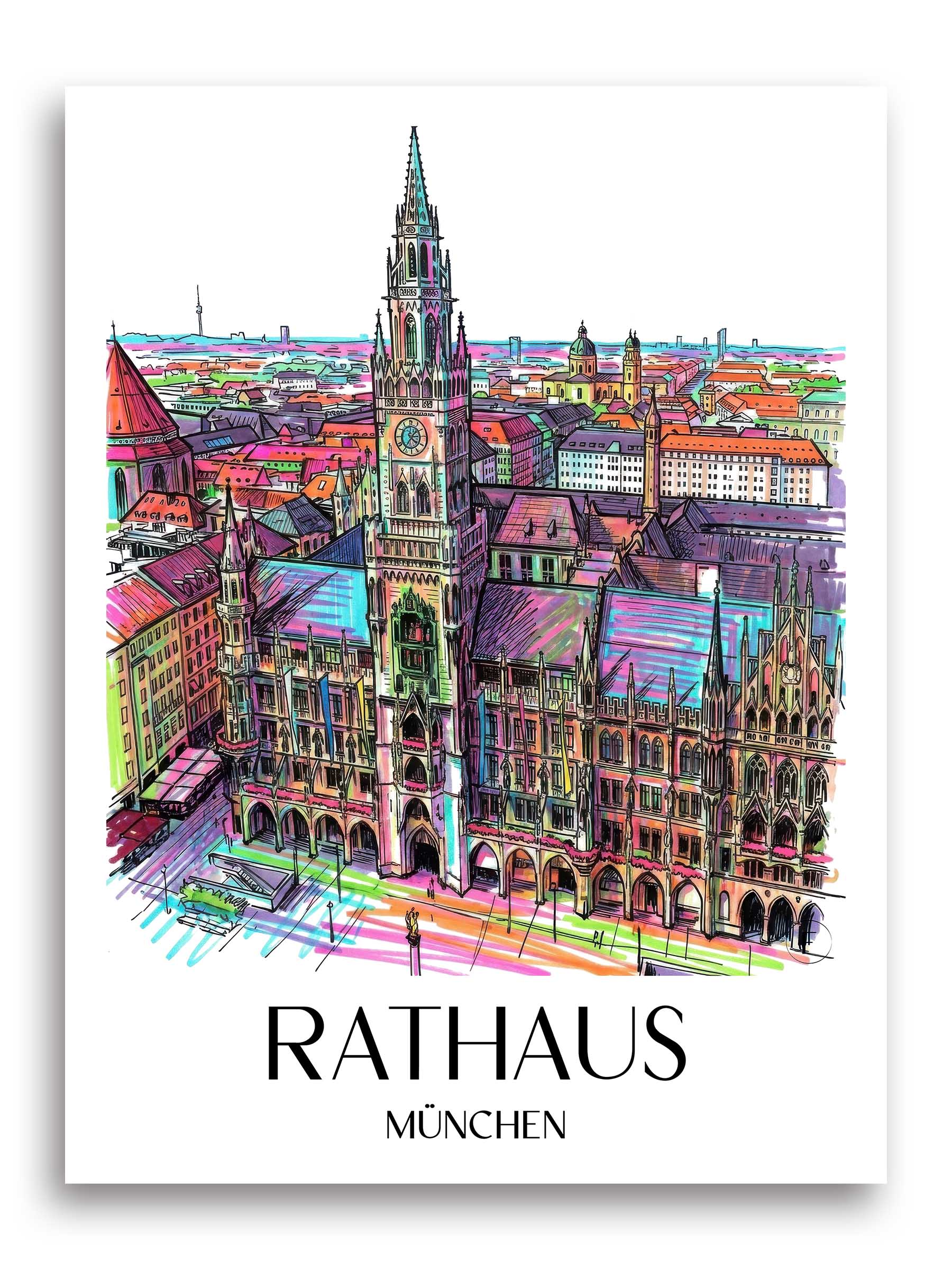 rathaus-münchen-deutschland-poster-graffiti