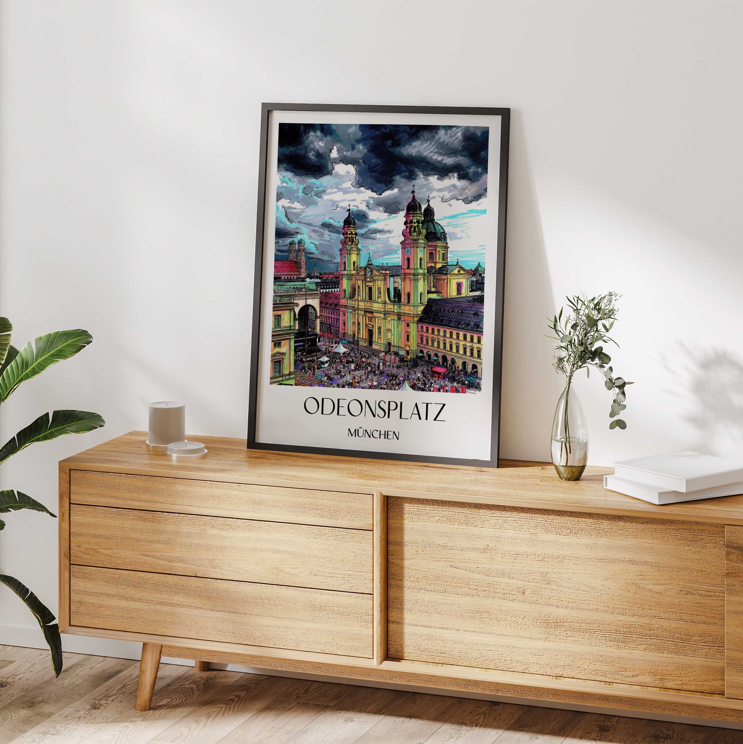 odeonsplatz-münchen-deutschland-poster-graffiti