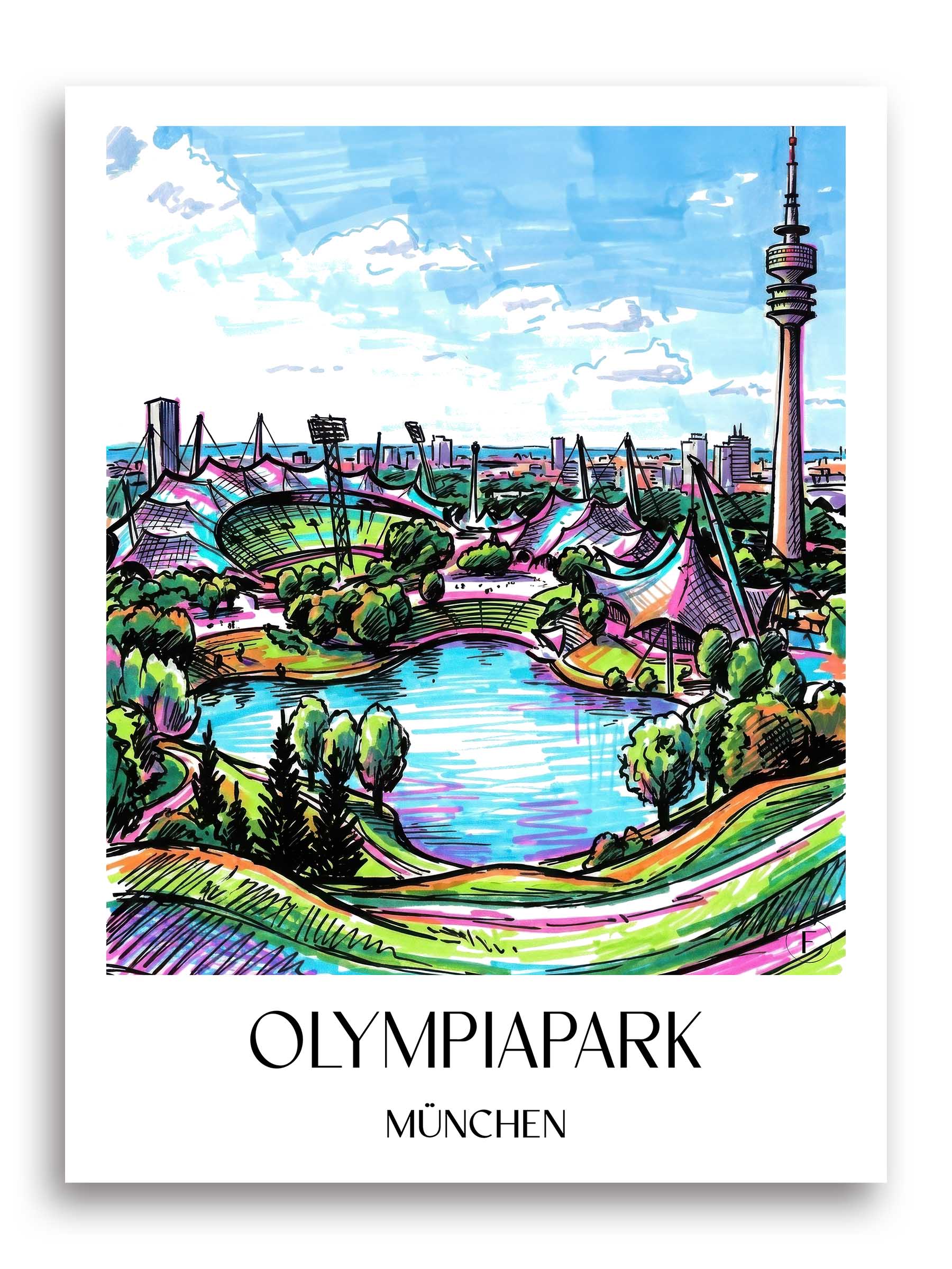 olympiapark-münchen-deutschland-poster-graffiti
