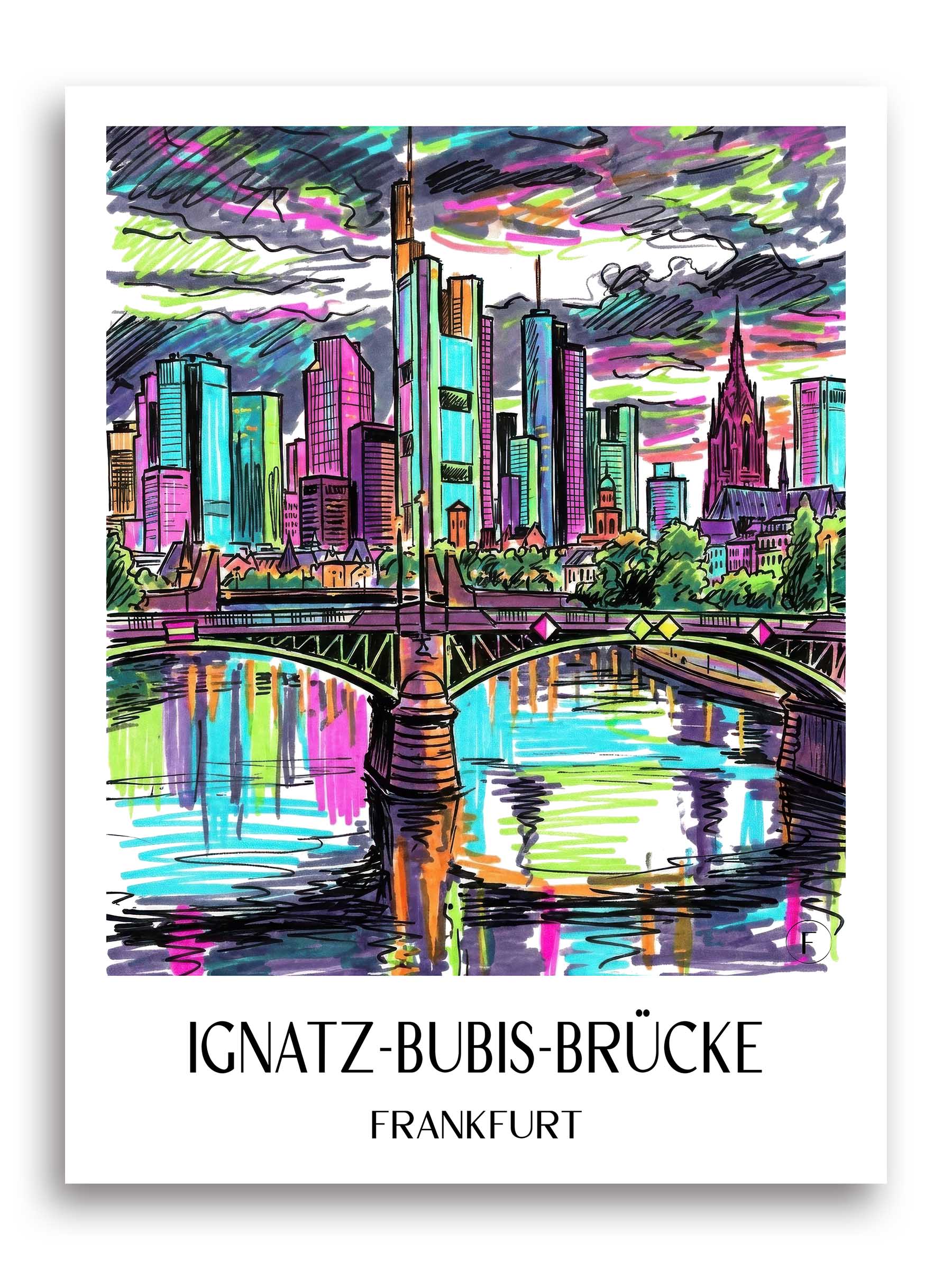 ignatz-bubis-brücke-frankfurt-deutschland-poster-graffiti