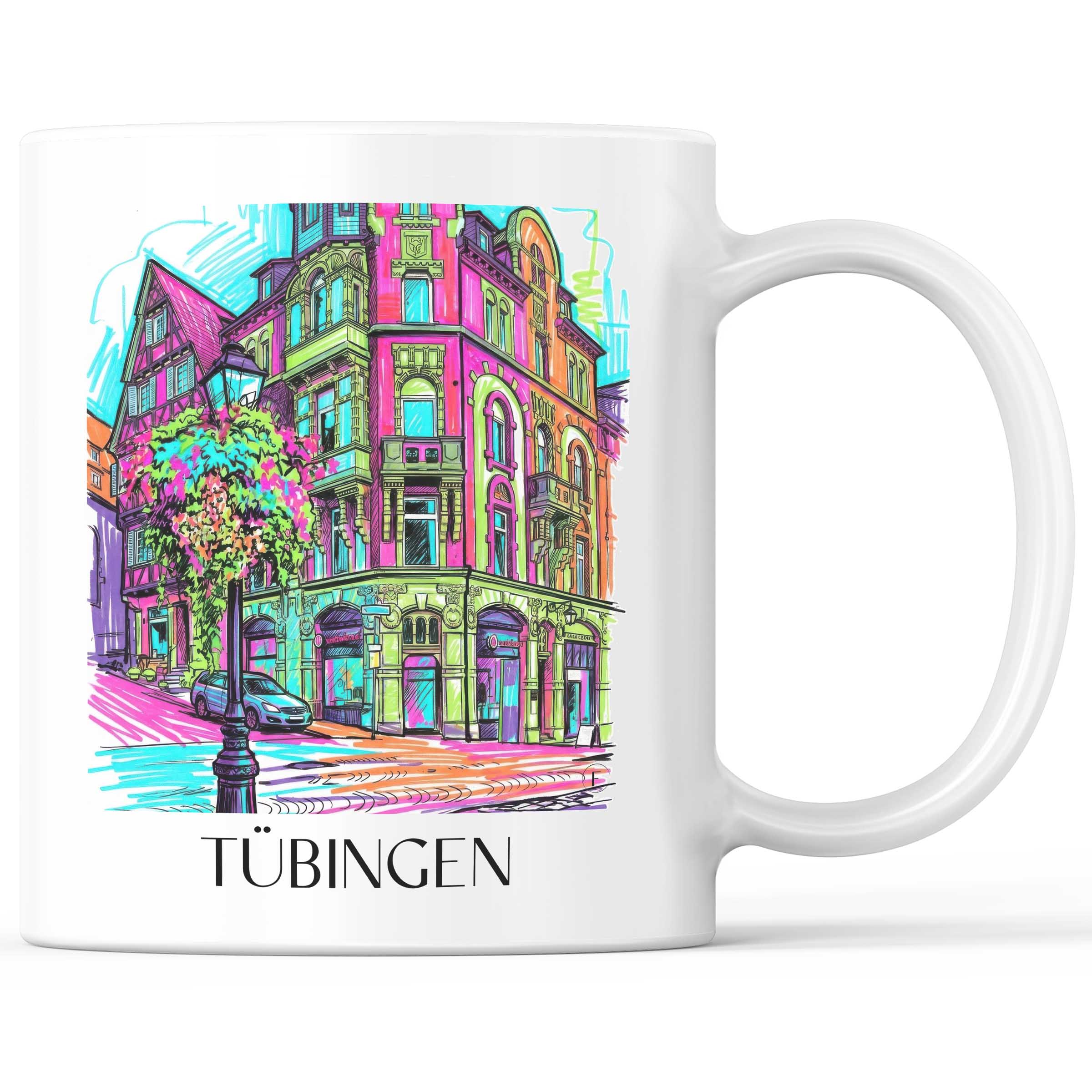 Tübingen - Deutschland Becher - Kaffeetasse im Tag Graffiti Stil