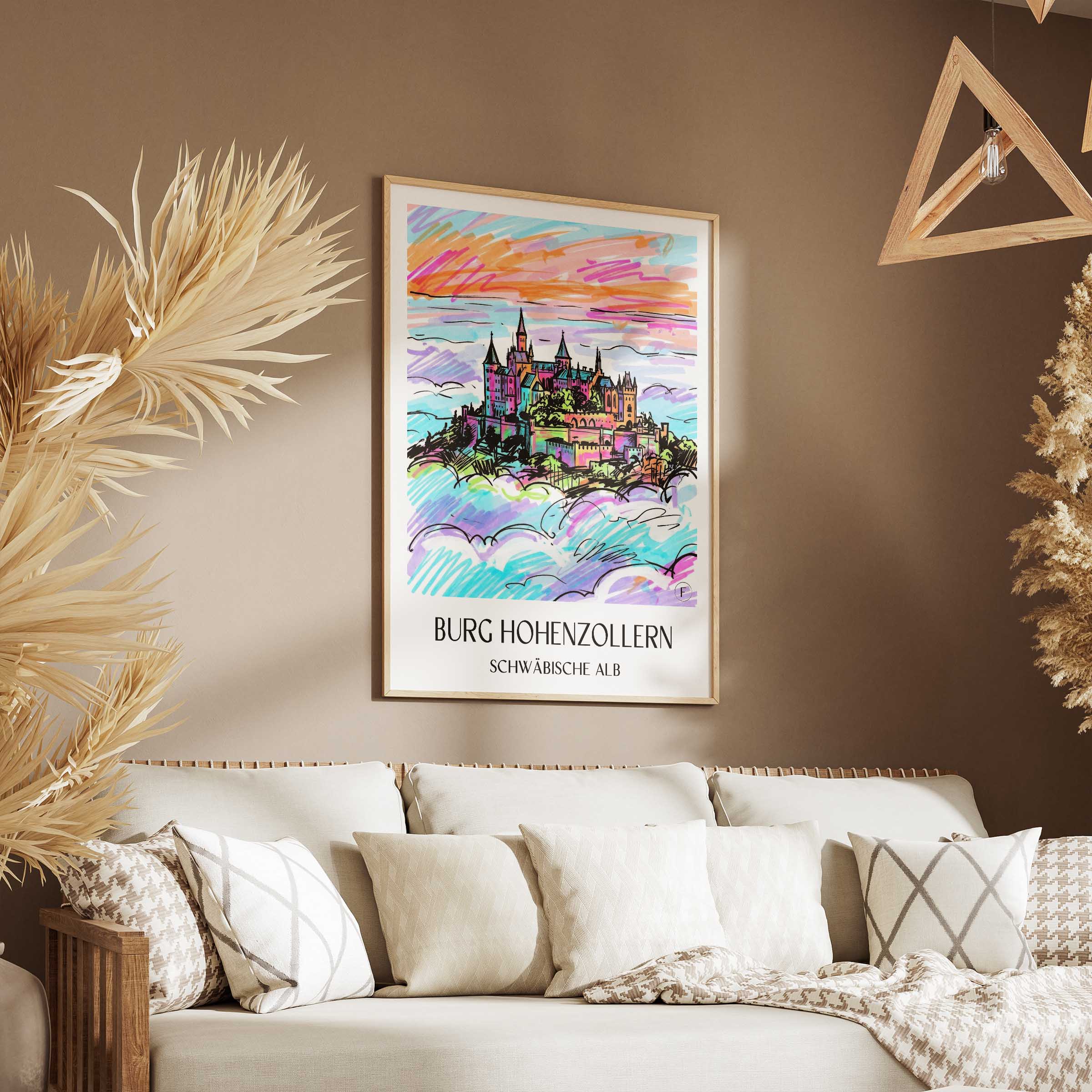 burg-hohenzollern-schwäbische-alb-deutschland-poster-graffiti