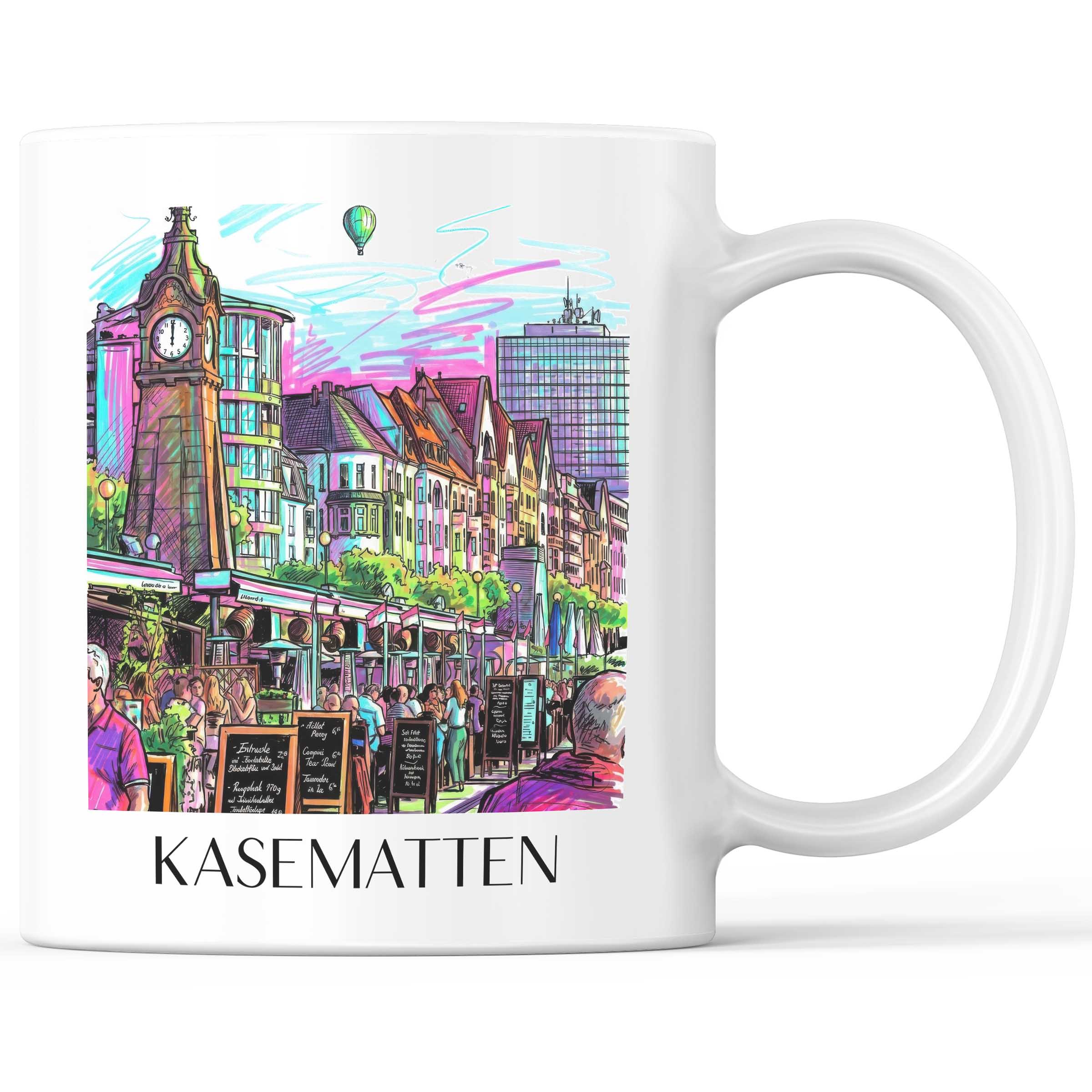 Kasematten Kaffeebecher - Düsseldorf - Deutschland Becher - Kaffeetasse im Tag Graffiti Stil