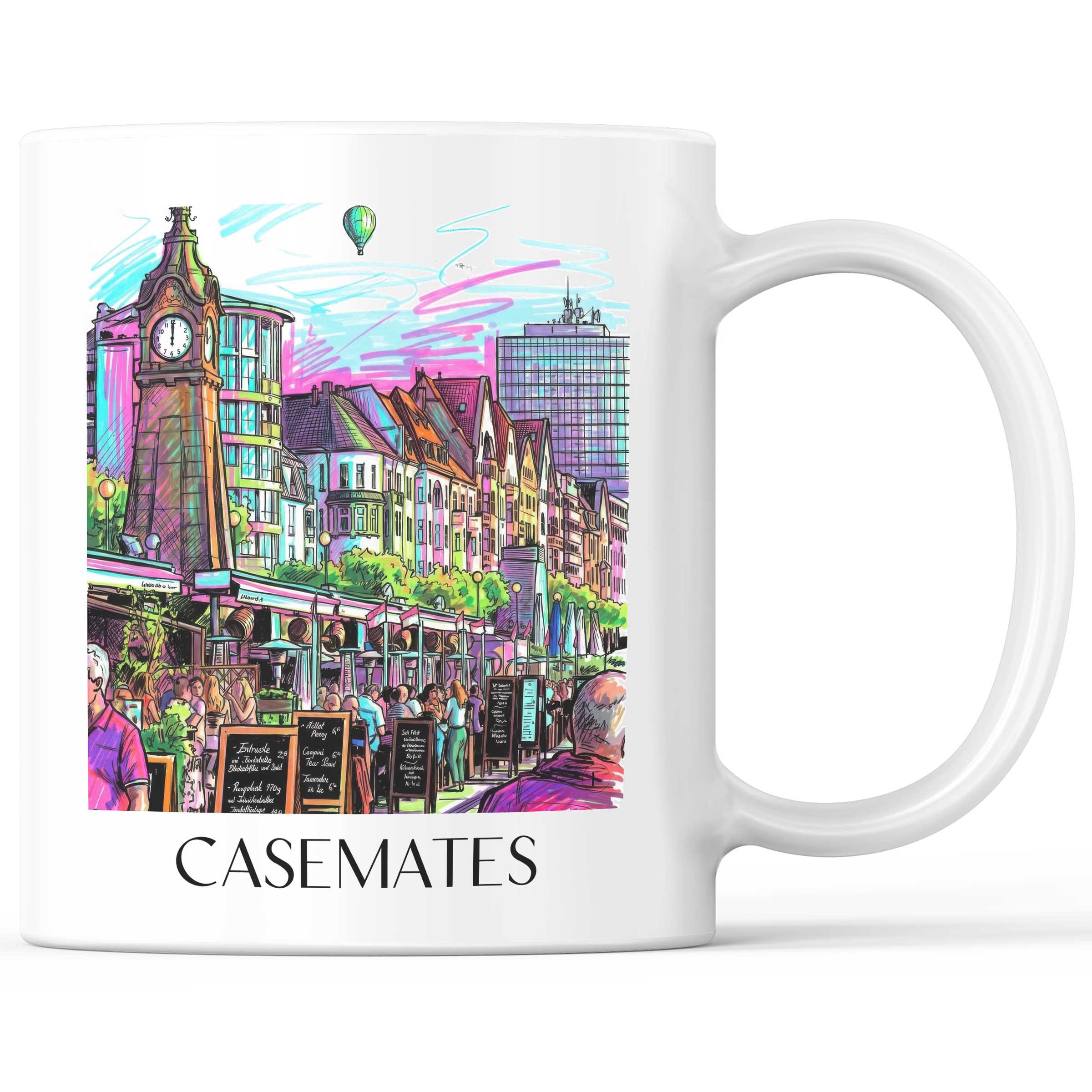 Kasematten Kaffeebecher - Düsseldorf - Deutschland Becher - Kaffeetasse im Tag Graffiti Stil