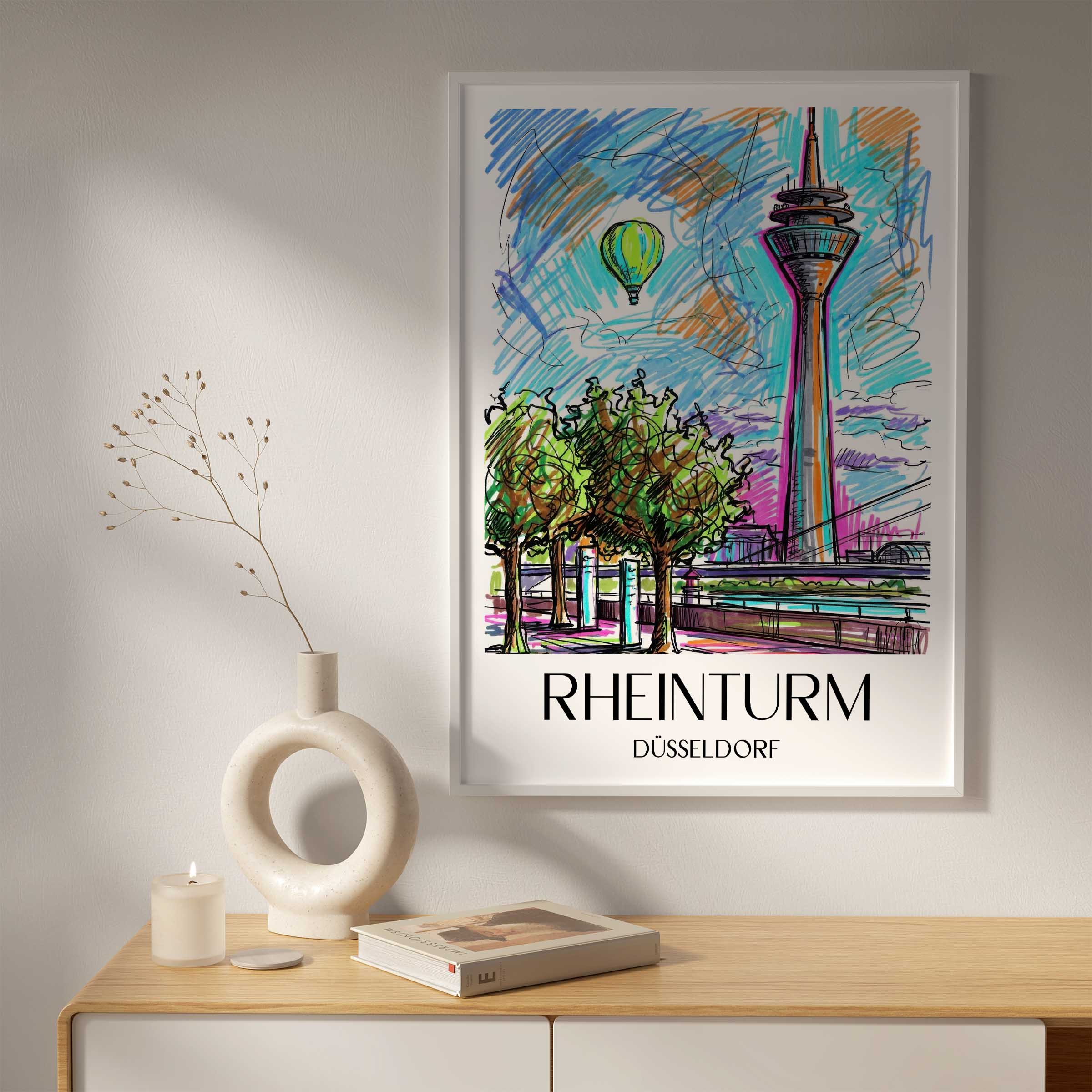 rheinturm-düsseldorf-deutschland-poster-graffiti
