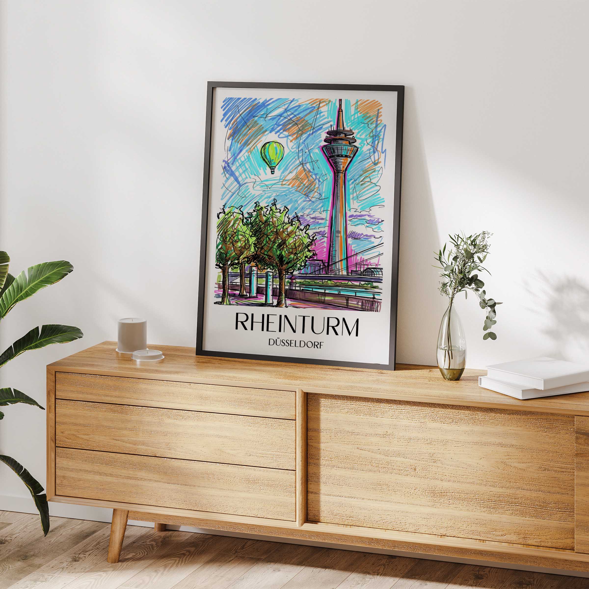 rheinturm-düsseldorf-deutschland-poster-graffiti