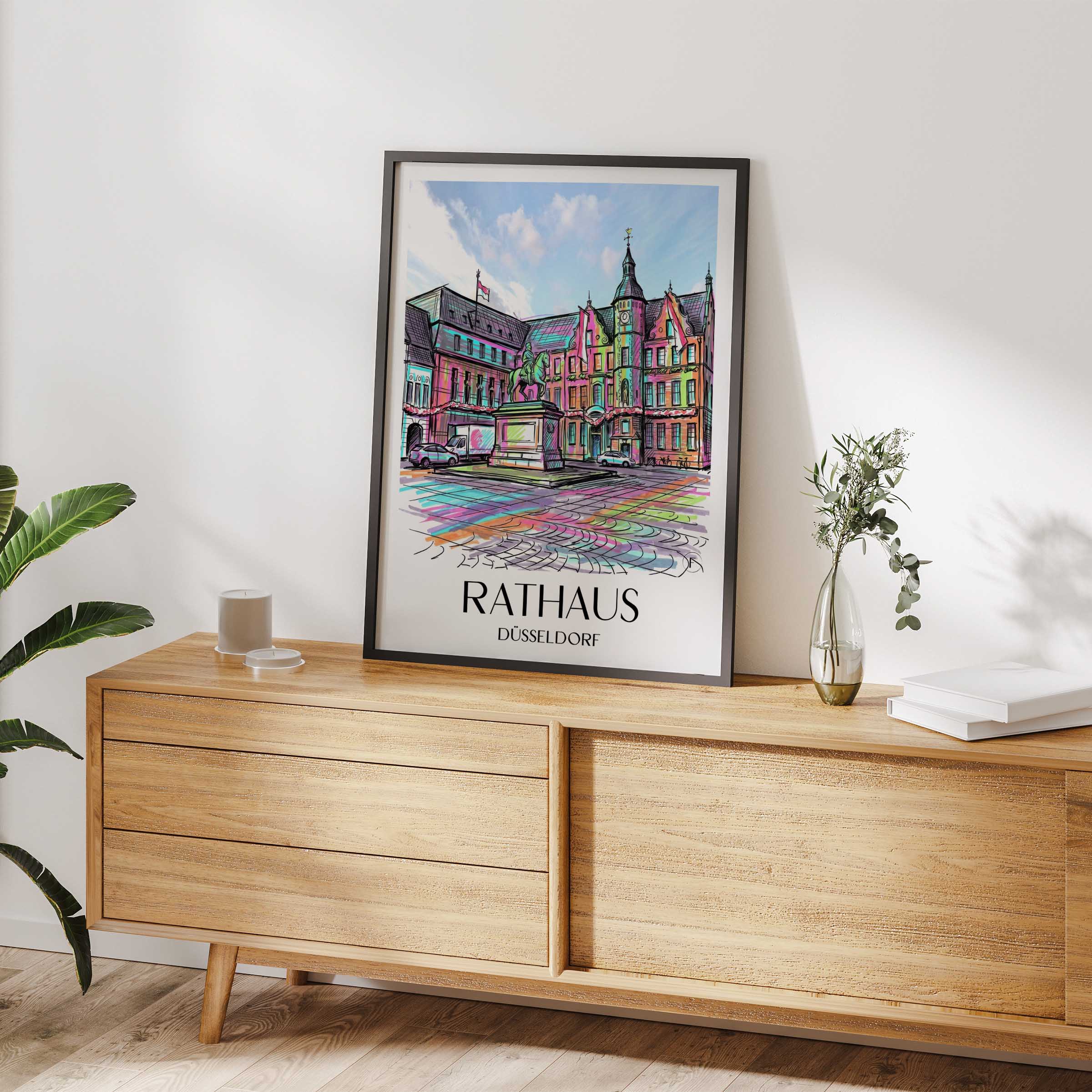 rathaus-düsseldorf-deutschland-poster-graffiti