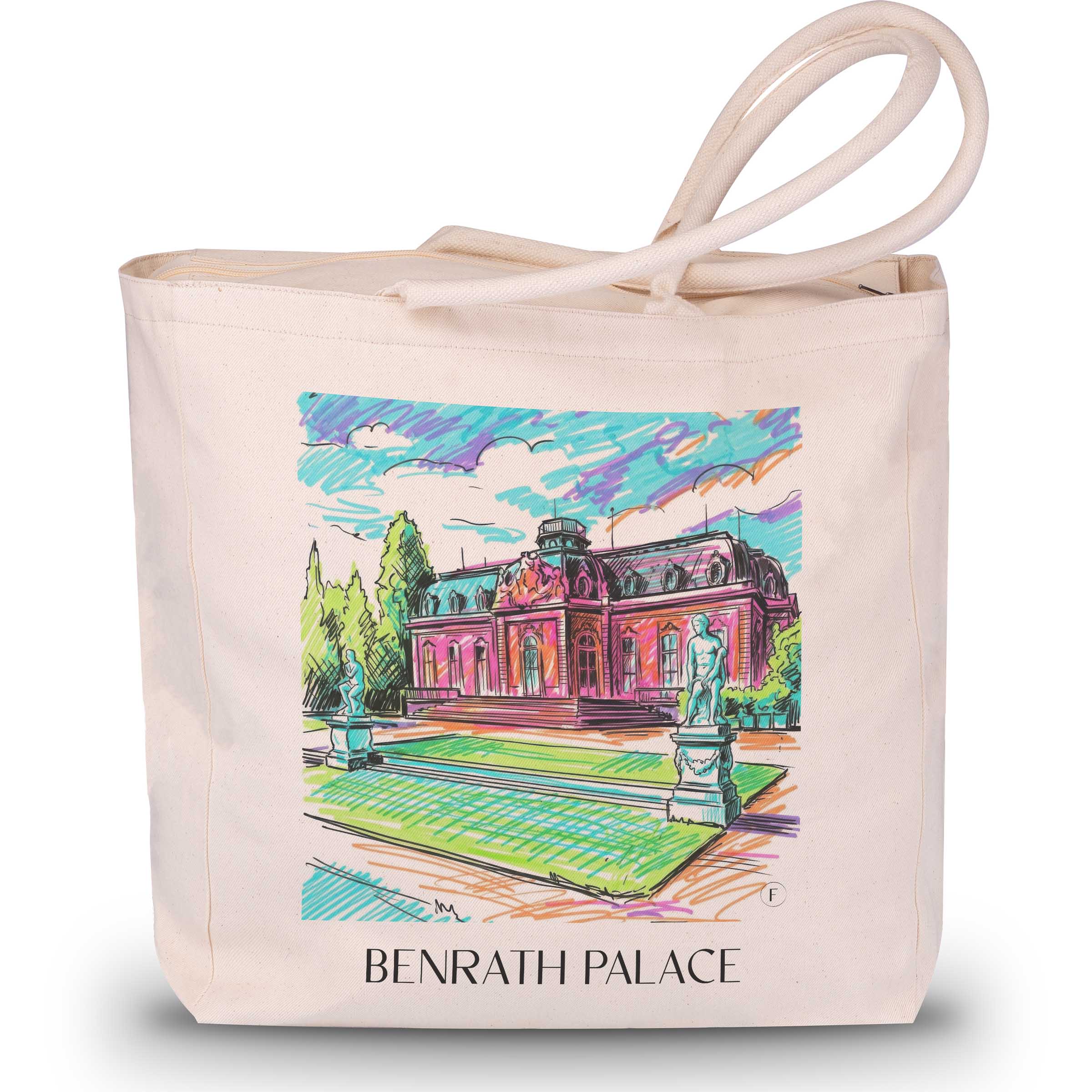 Schloss Benrath Shopping Tasche - Düsseldorf - Deutschland Tote Bag - Einkaufstasche im Tag Graffiti Stil