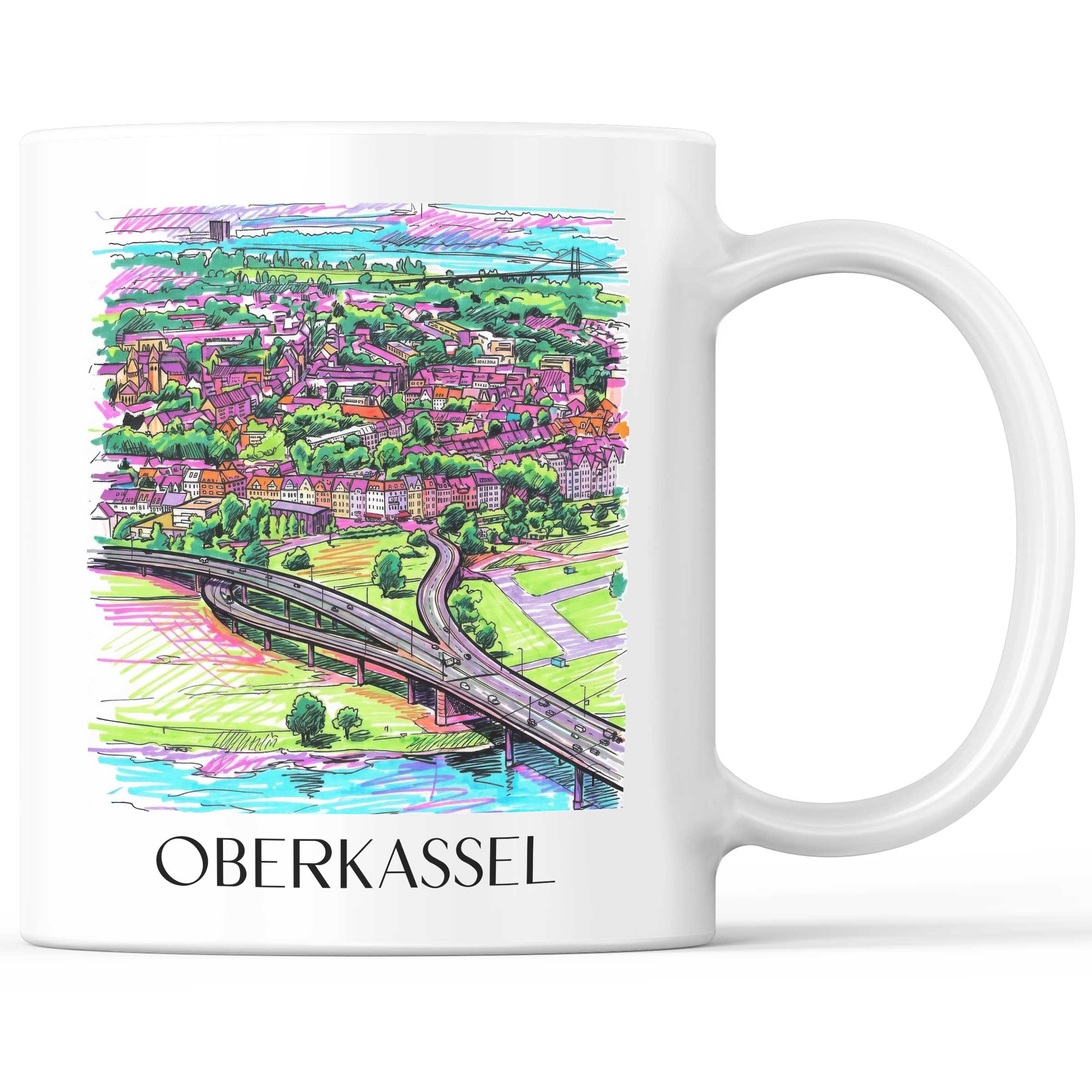 Oberkassel Kaffeebecher - Düsseldorf - Deutschland Becher - Kaffeetasse im Tag Graffiti Stil