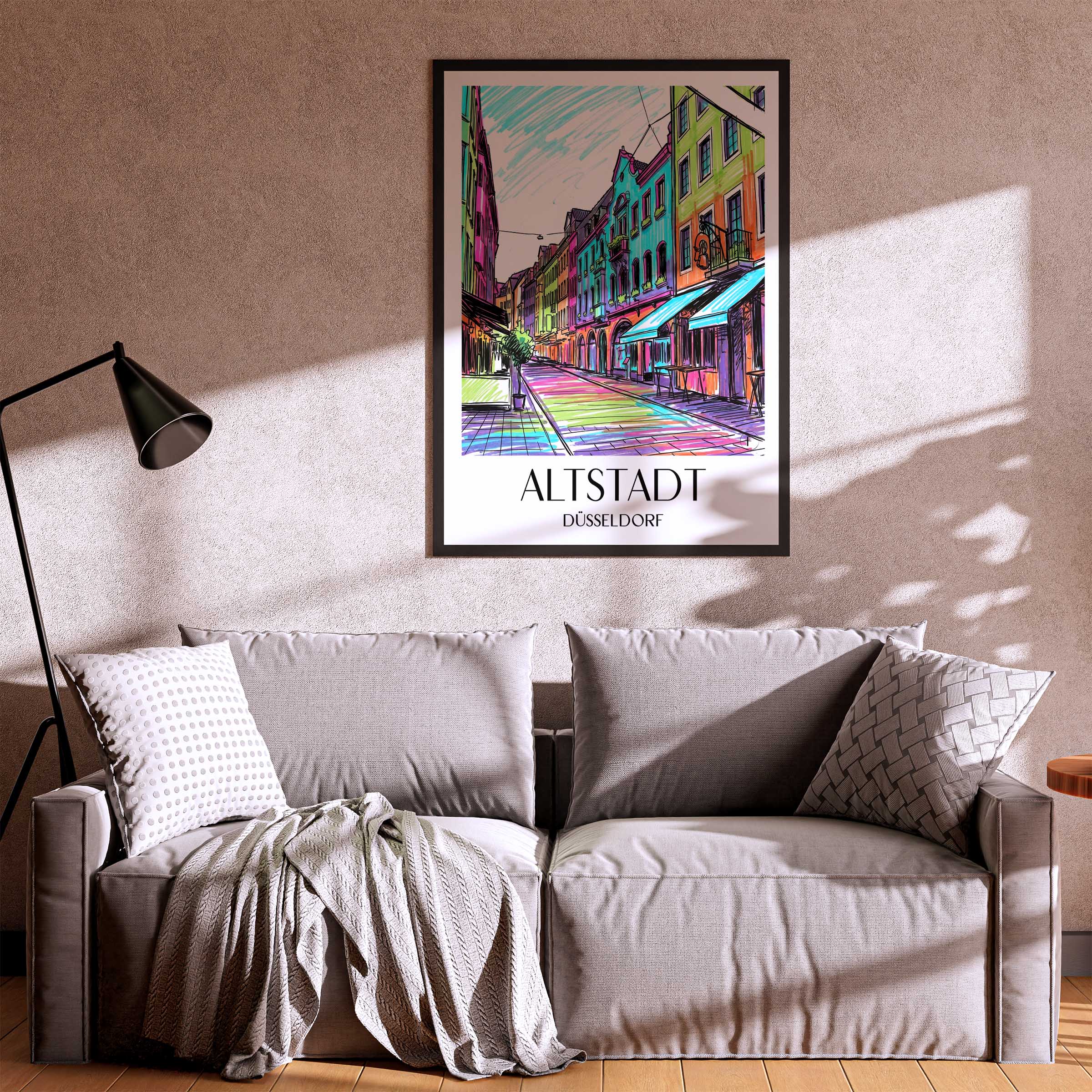 altstadt-düsseldorf-deutschland-poster-graffiti