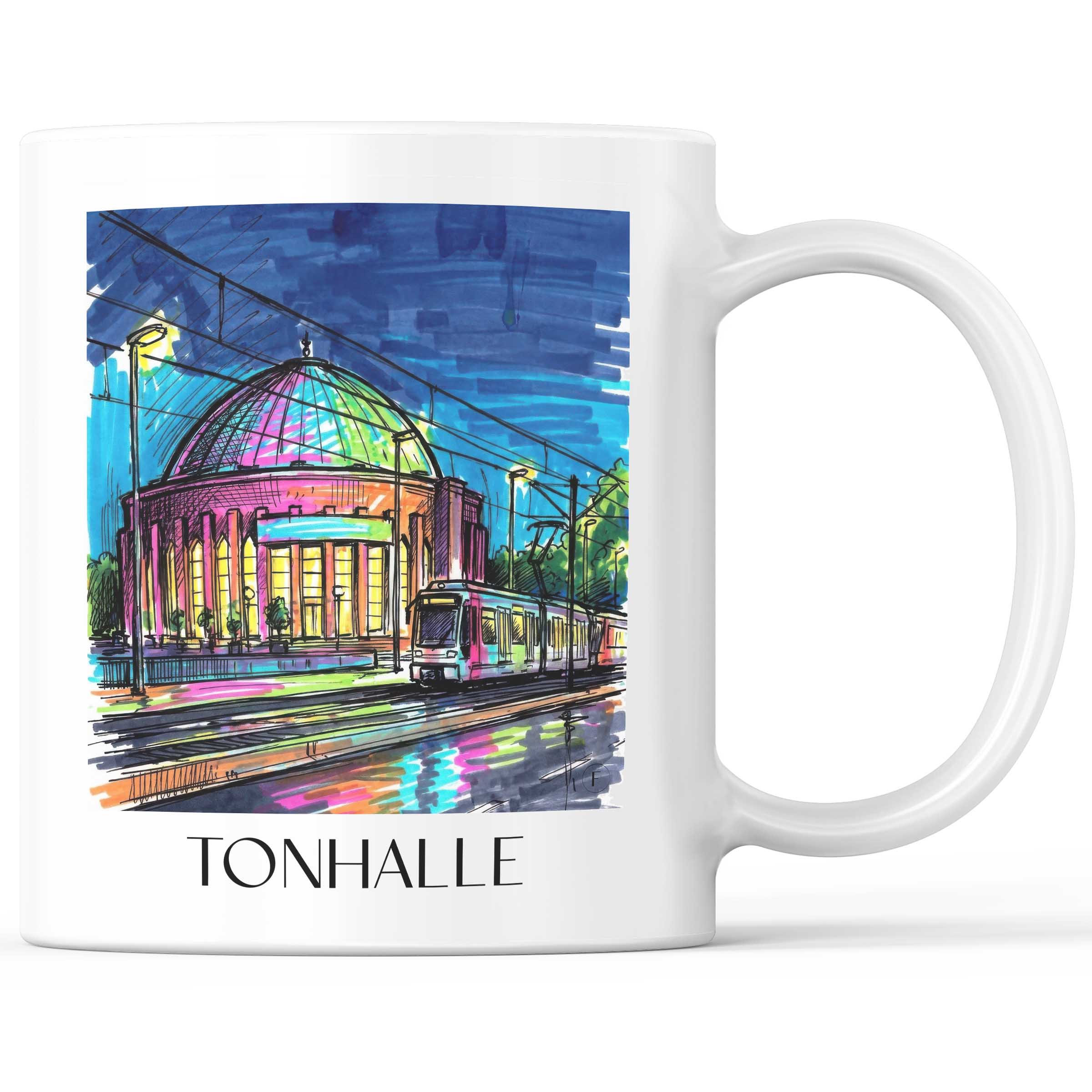 Tonhalle Kaffeebecher - Düsseldorf - Deutschland Becher - Kaffeetasse im Tag Graffiti Stil
