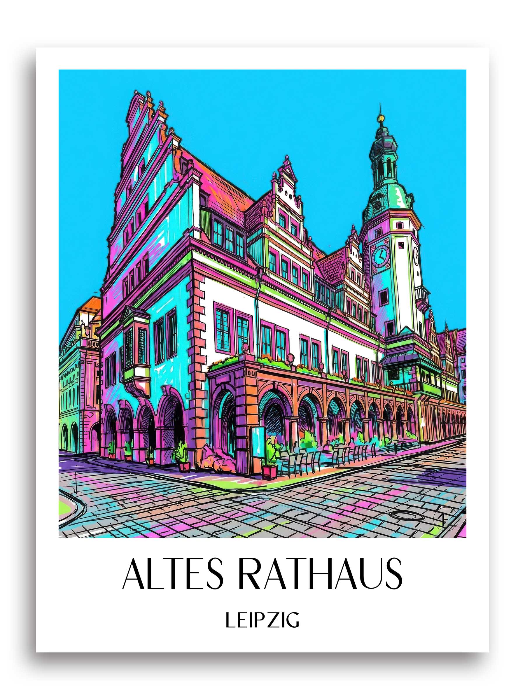 altes-rathaus-leipzig-deutschland-poster-graffiti
