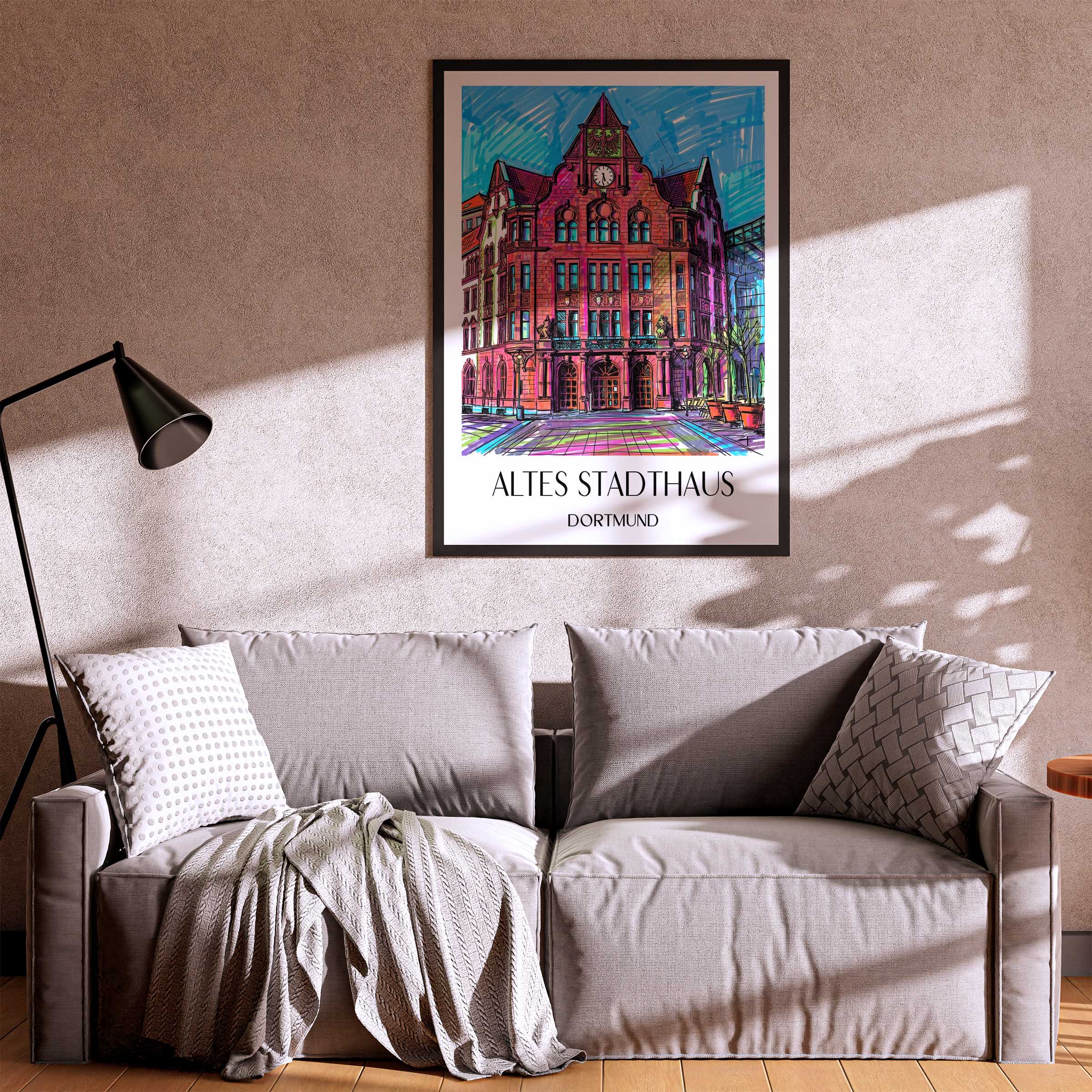 altes-stadthaus-dortmund-deutschland-poster-graffiti