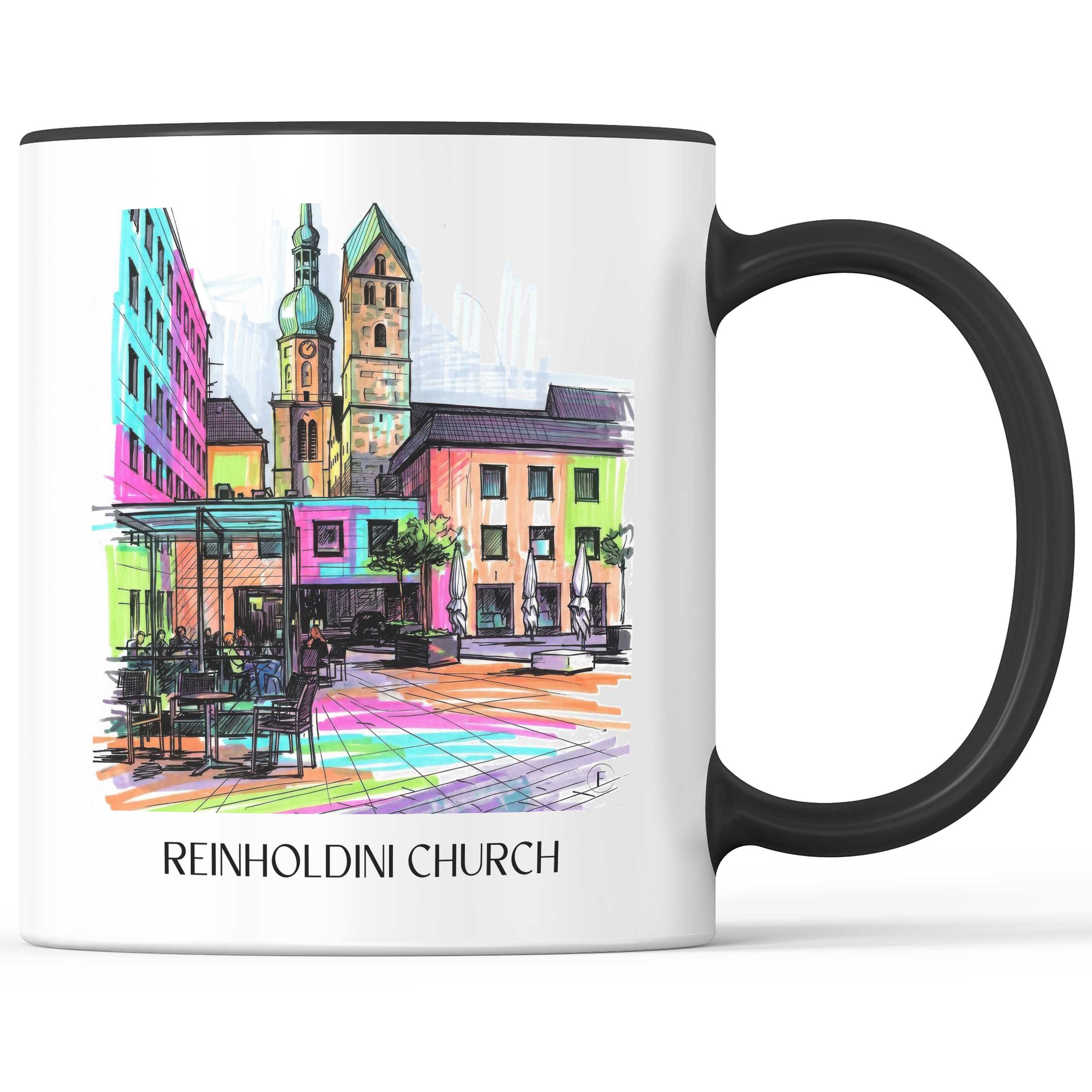 Reinholdinikirche Kaffeebecher - Dortmund - Deutschland Becher - Kaffeetasse im Tag Graffiti Stil