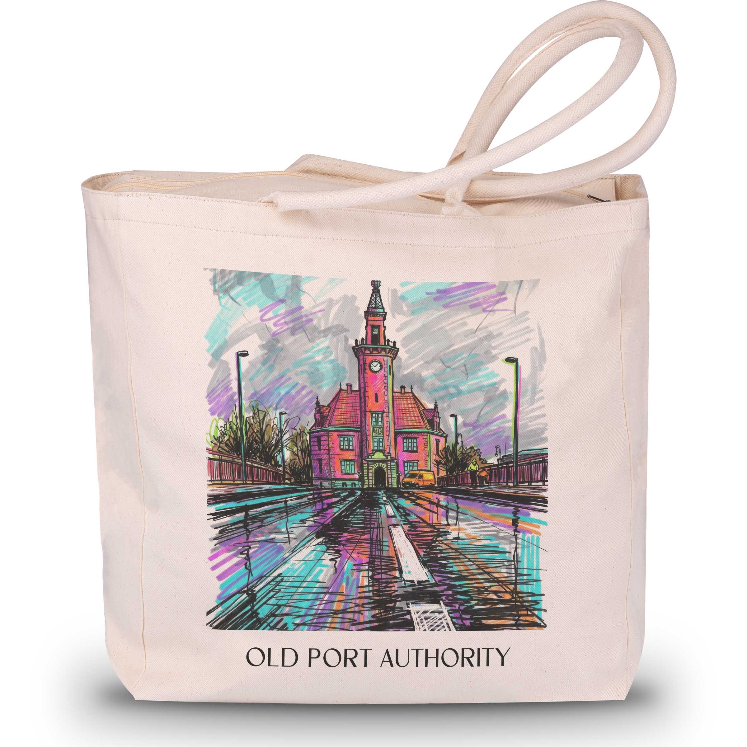 Altes Hafenamt Shopping Tasche - Dortmund - Deutschland Tote Bag - Einkaufstasche im Tag Graffiti Stil