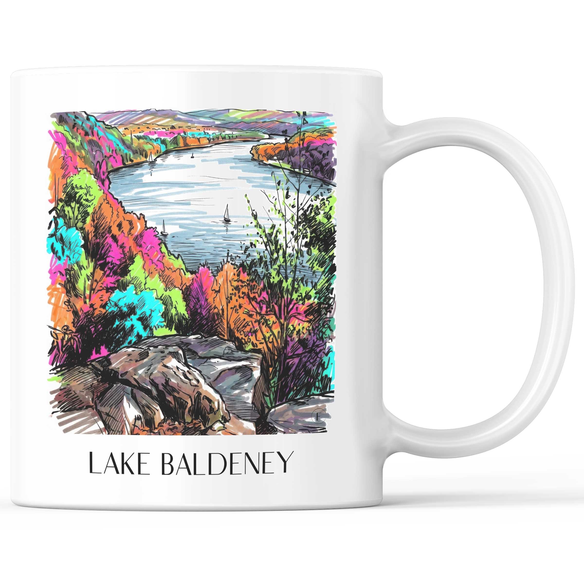 Baldeneysee Kaffeebecher - Essen - Deutschland Becher - Kaffeetasse im Tag Graffiti Stil