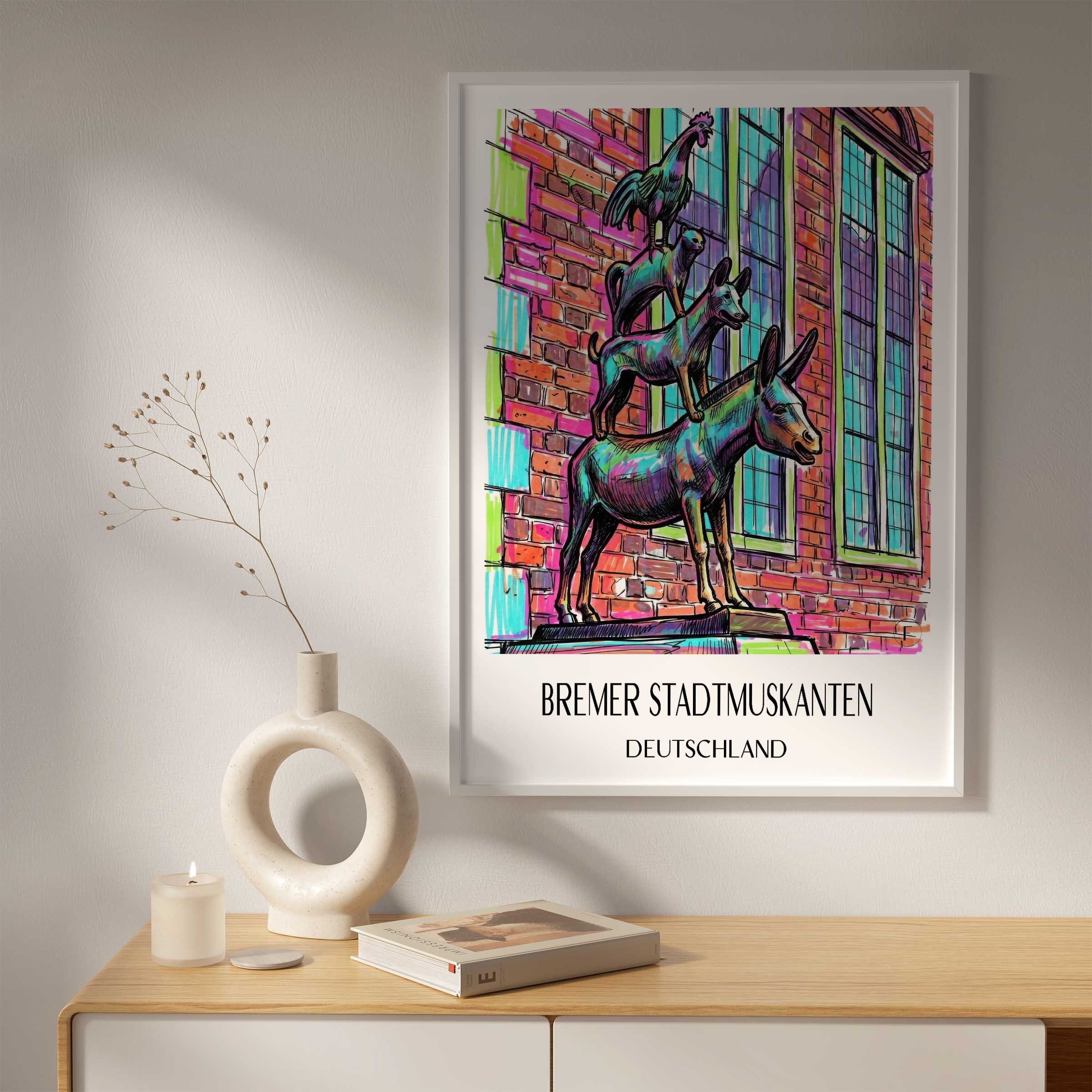 bremer-stadtmuskanten-deutschland-poster-graffiti