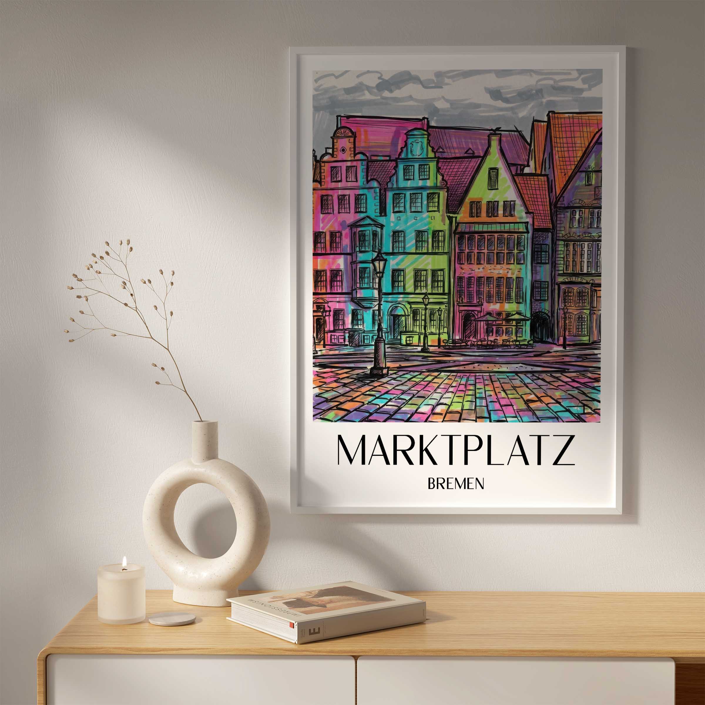 marktplatz-bremen-deutschland-poster-graffiti