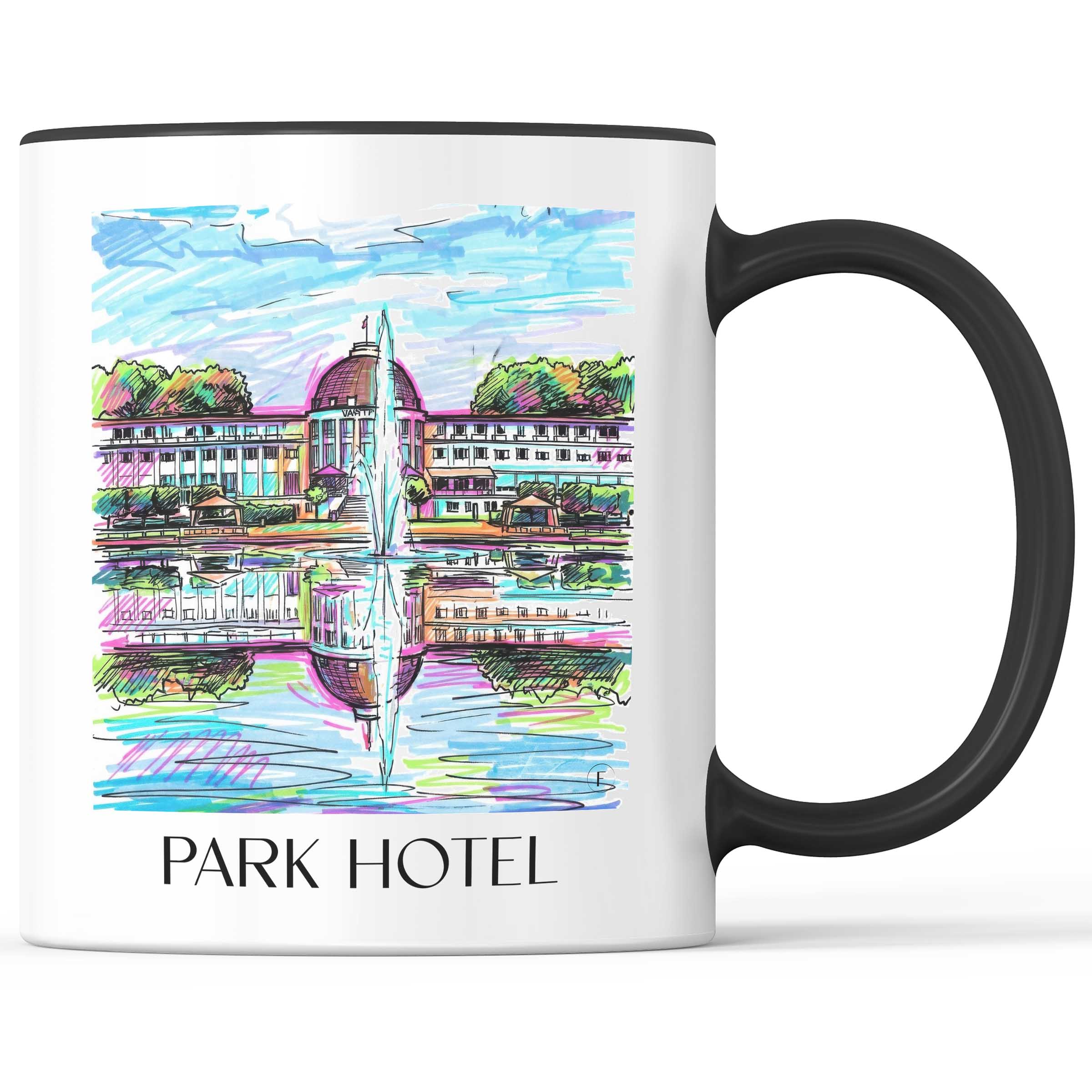 Parkhotel Kaffeebecher - Bremen - Deutschland Becher - Kaffeetasse im Tag Graffiti Stil