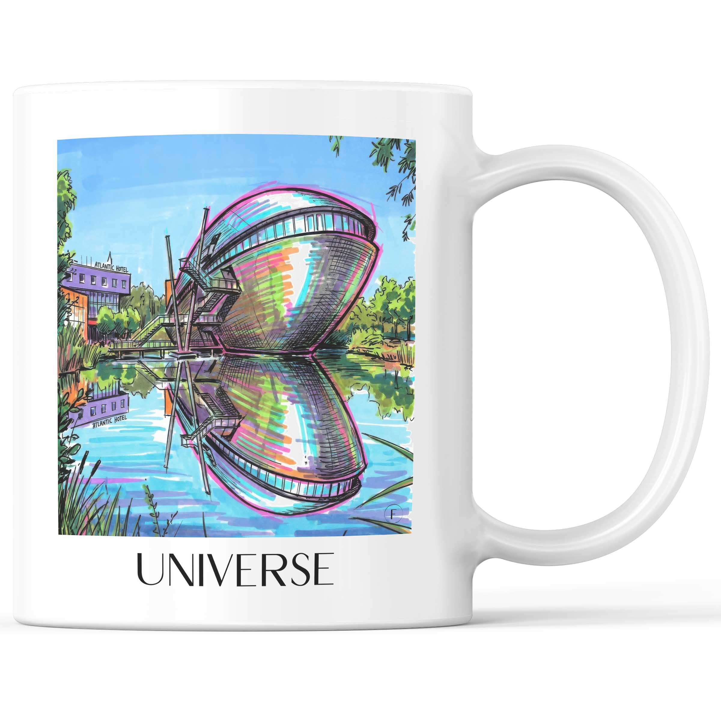 Universum Kaffeebecher - Bremen - Deutschland Becher - Kaffeetasse im Tag Graffiti Stil