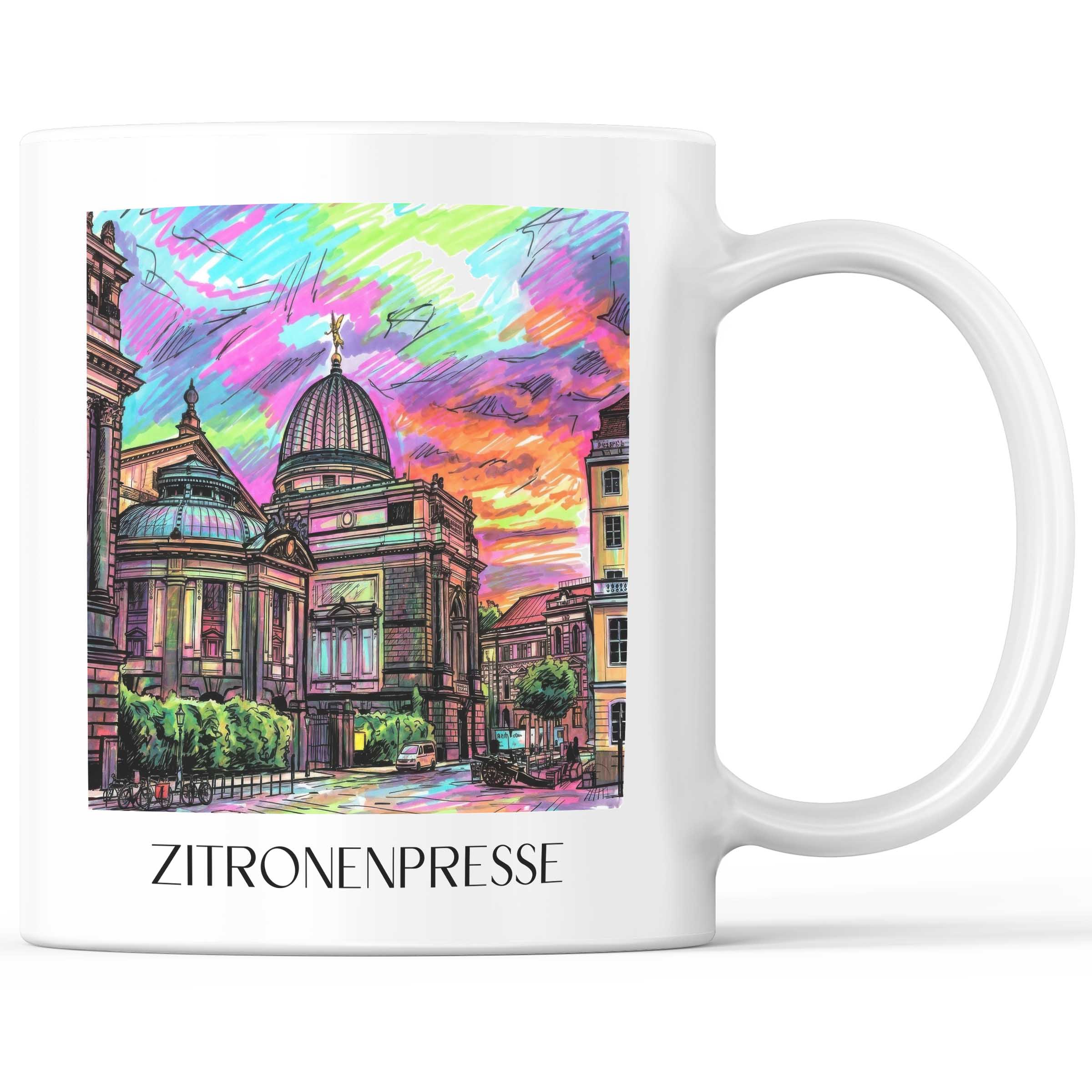 Zitronenpresse Kaffeebecher - Dresden - Deutschland Becher - Kaffeetasse im Tag Graffiti Stil