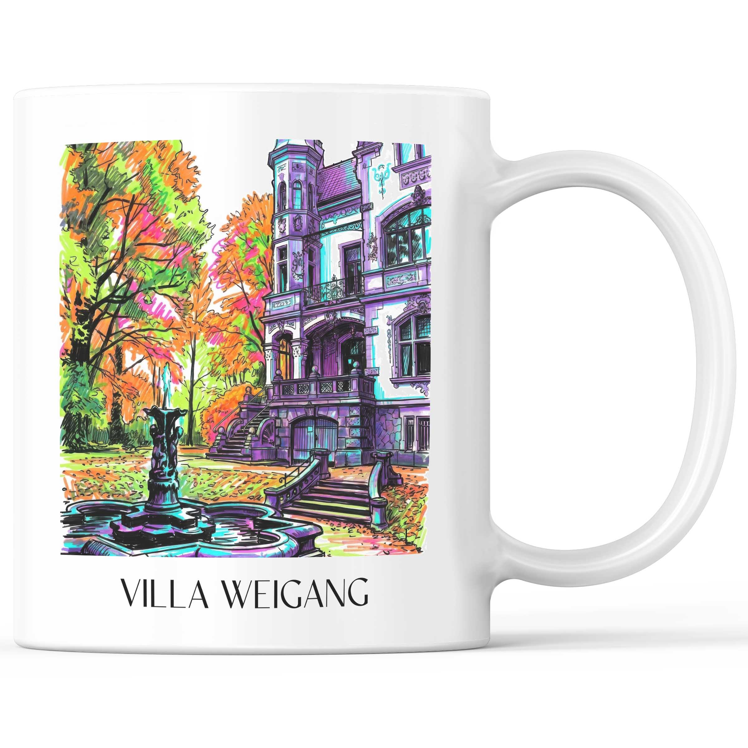 Villa Weigang Kaffeebecher - Dresden - Deutschland Becher - Kaffeetasse im Tag Graffiti Stil