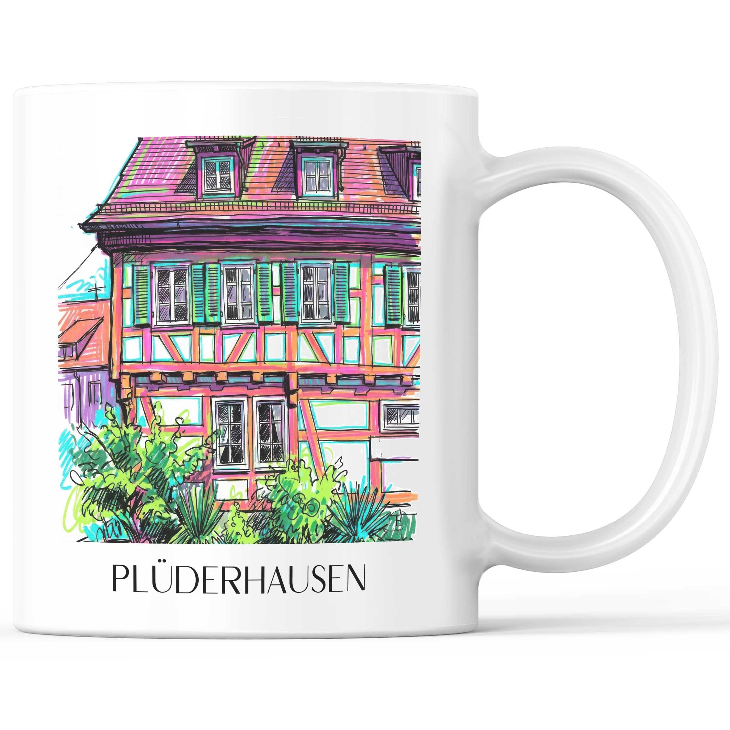 Plüderhausen - Deutschland Becher - Kaffeetasse im Tag Graffiti Stil