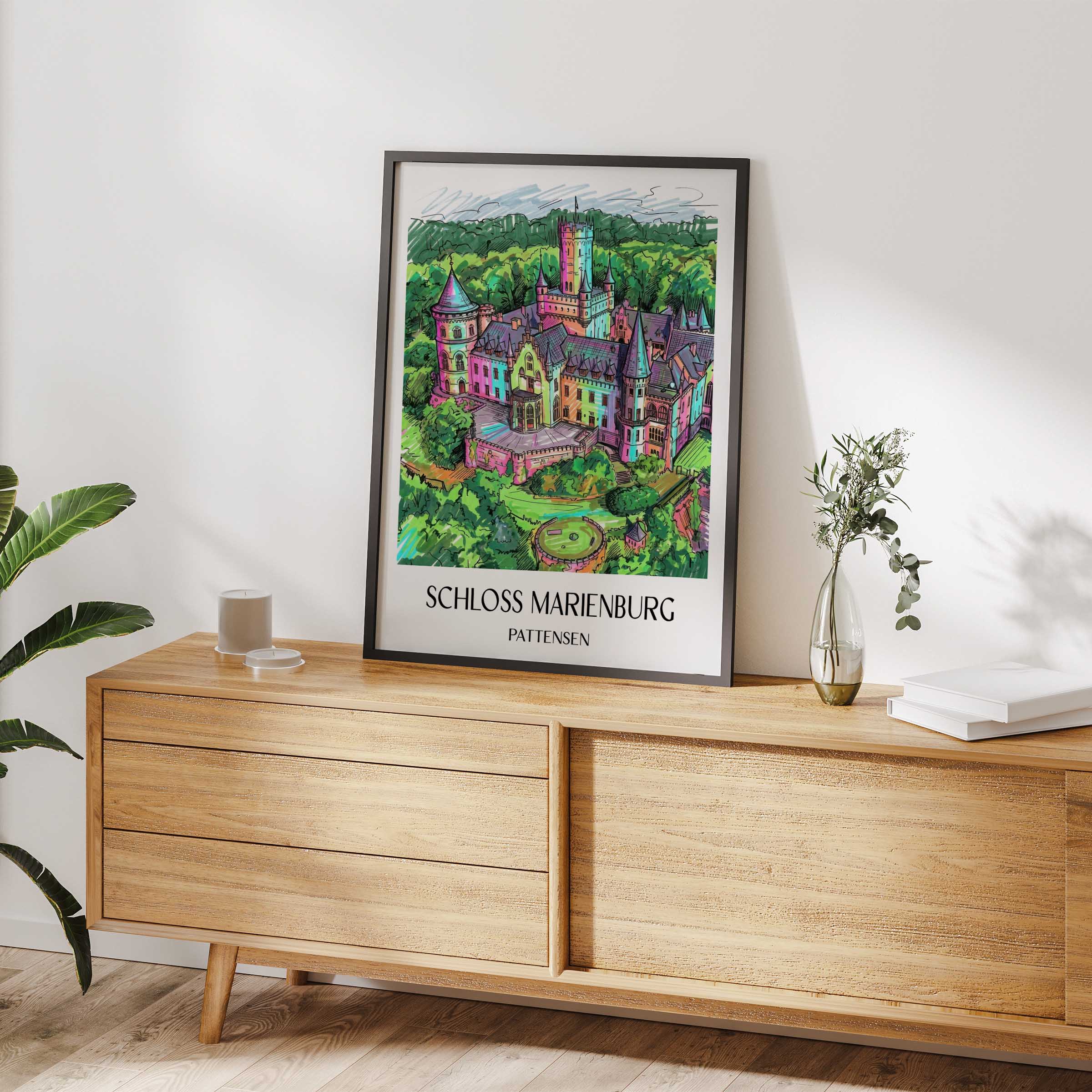 schloss-marienburg-pattensen-deutschland-poster-graffiti