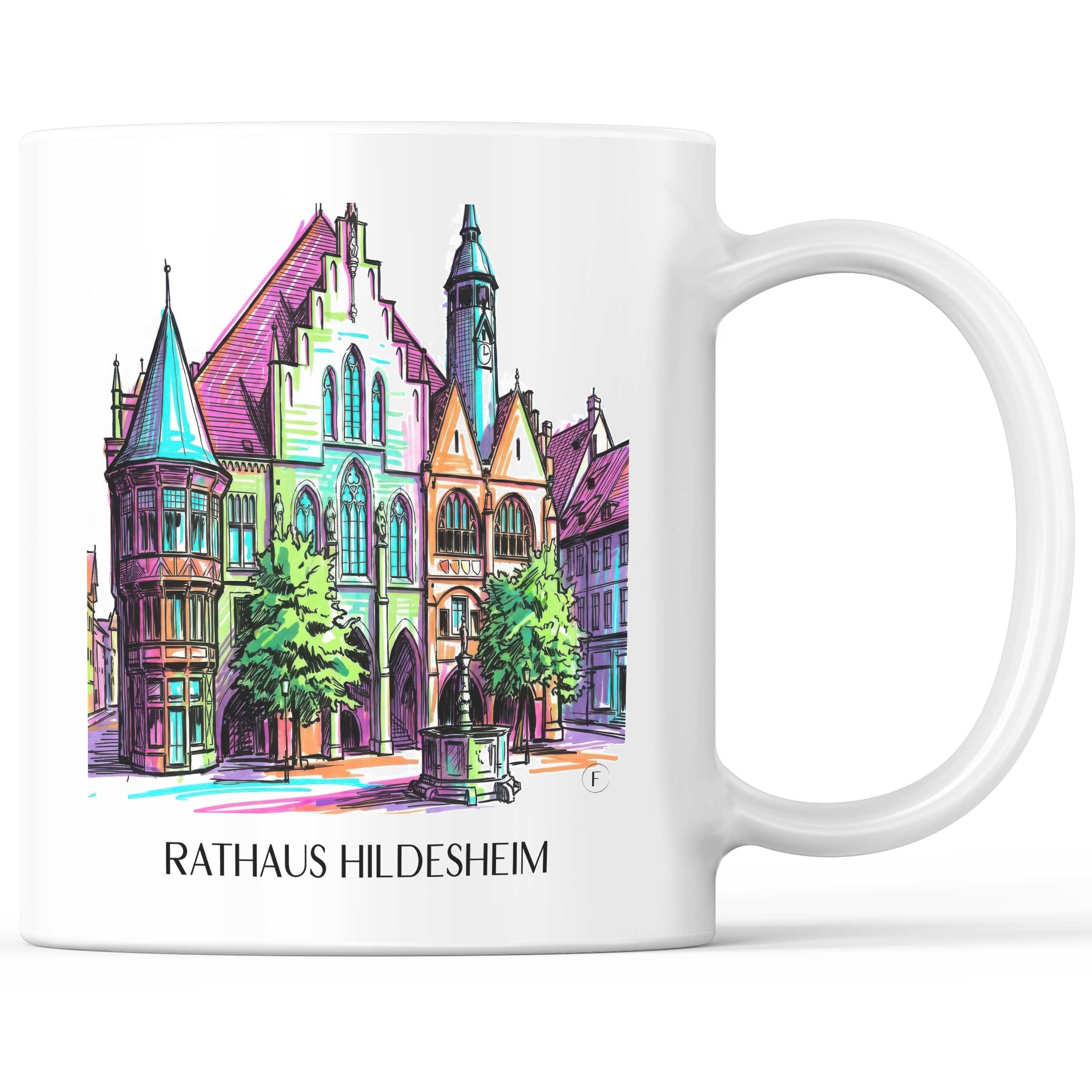 Rathaus Kaffeebecher - Hildesheim - Deutschland Becher - Kaffeetasse im Tag Graffiti Stil