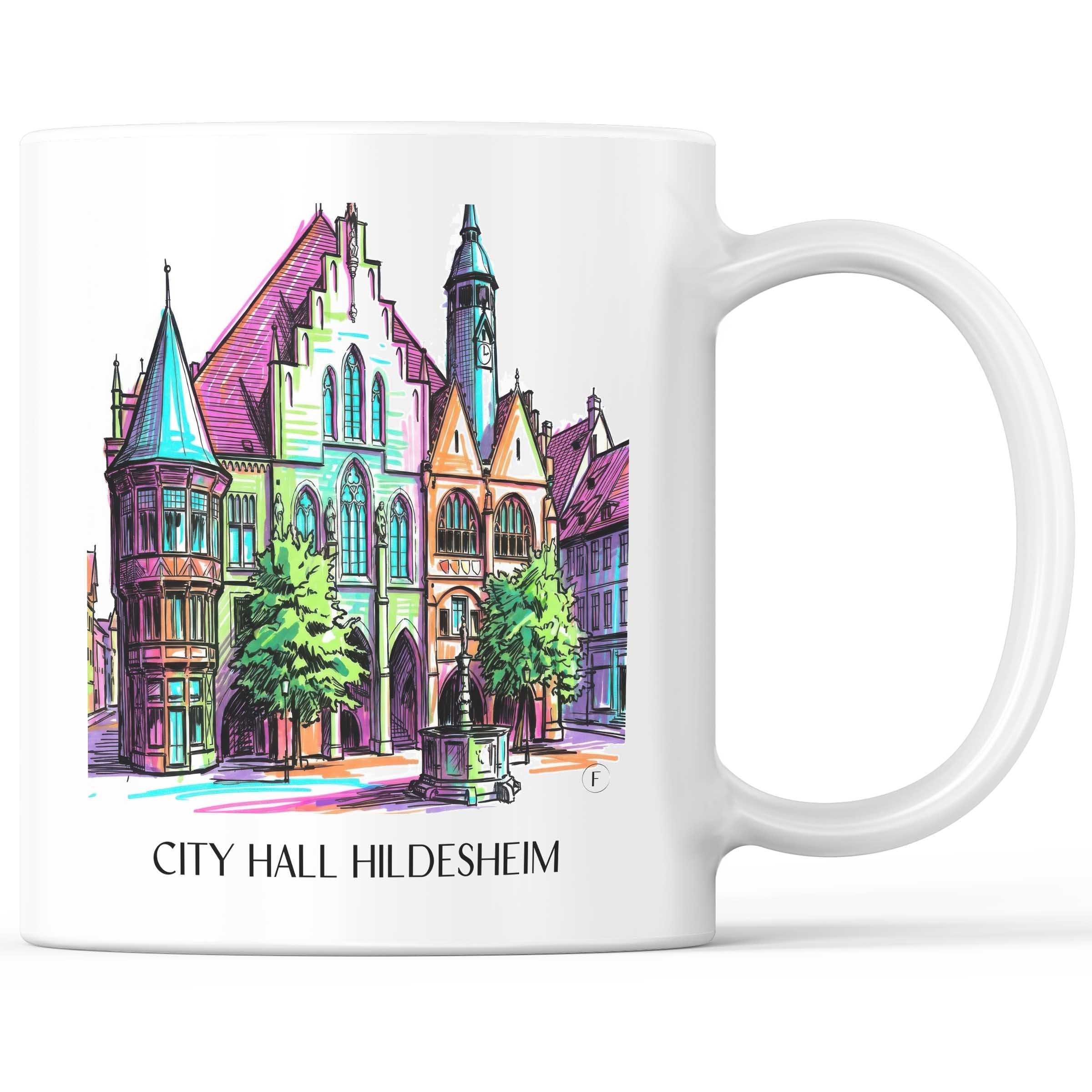 Rathaus Kaffeebecher - Hildesheim - Deutschland Becher - Kaffeetasse im Tag Graffiti Stil