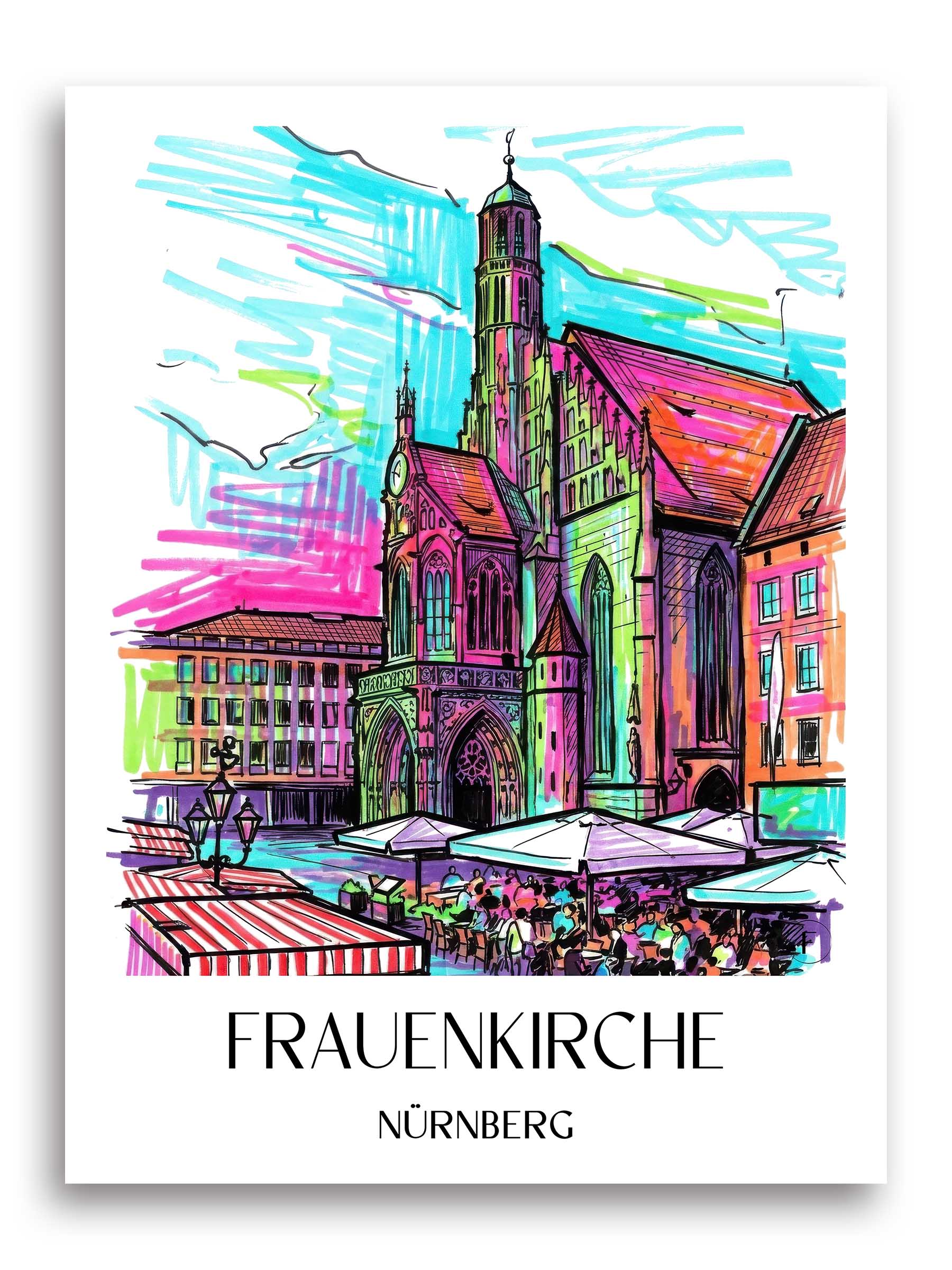 frauenkirche-nürnberg-deutschland-poster-graffiti