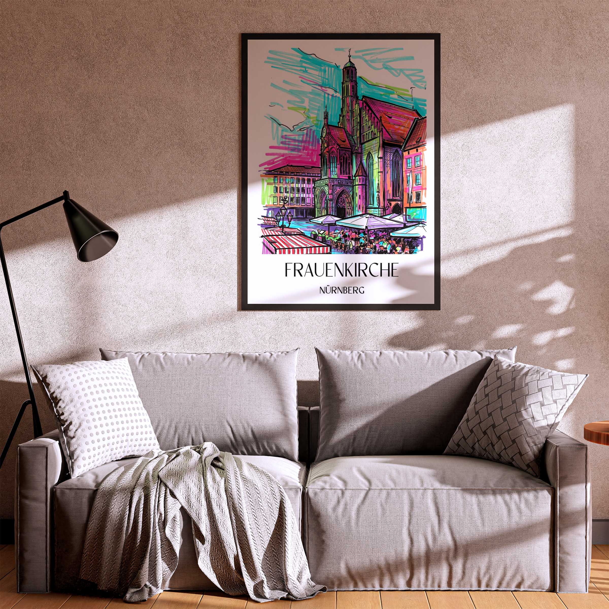 frauenkirche-nürnberg-deutschland-poster-graffiti