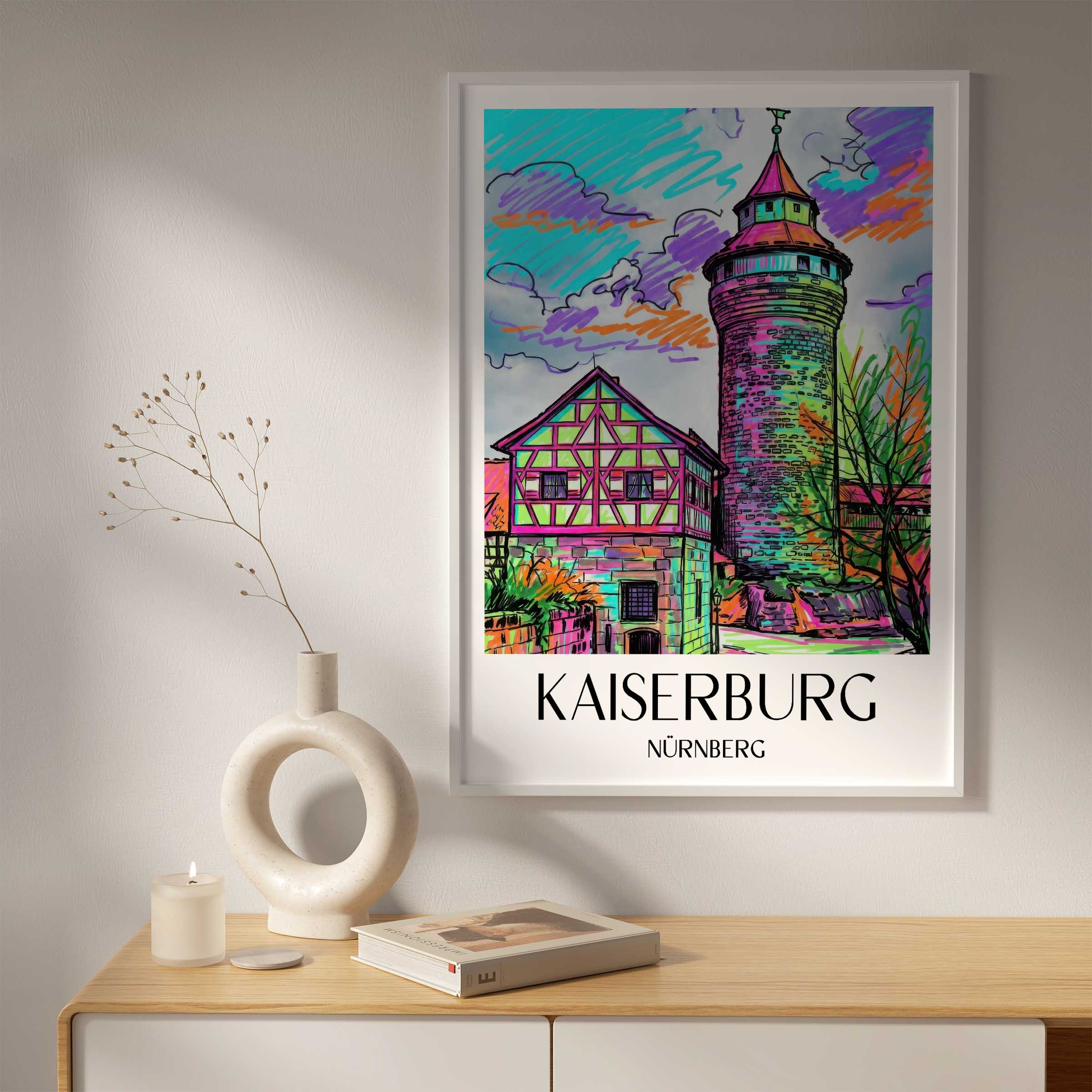 kaiserburg-nürnberg-deutschland-poster-graffiti
