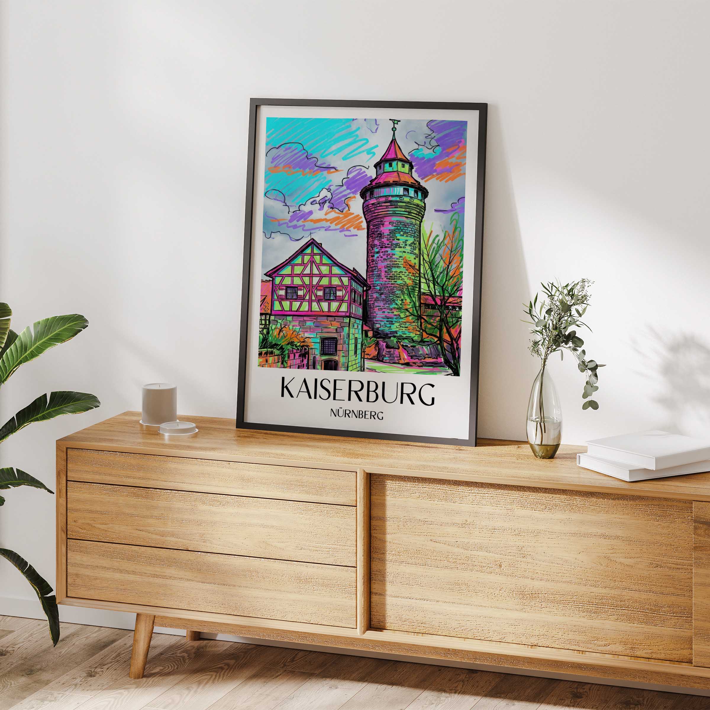kaiserburg-nürnberg-deutschland-poster-graffiti