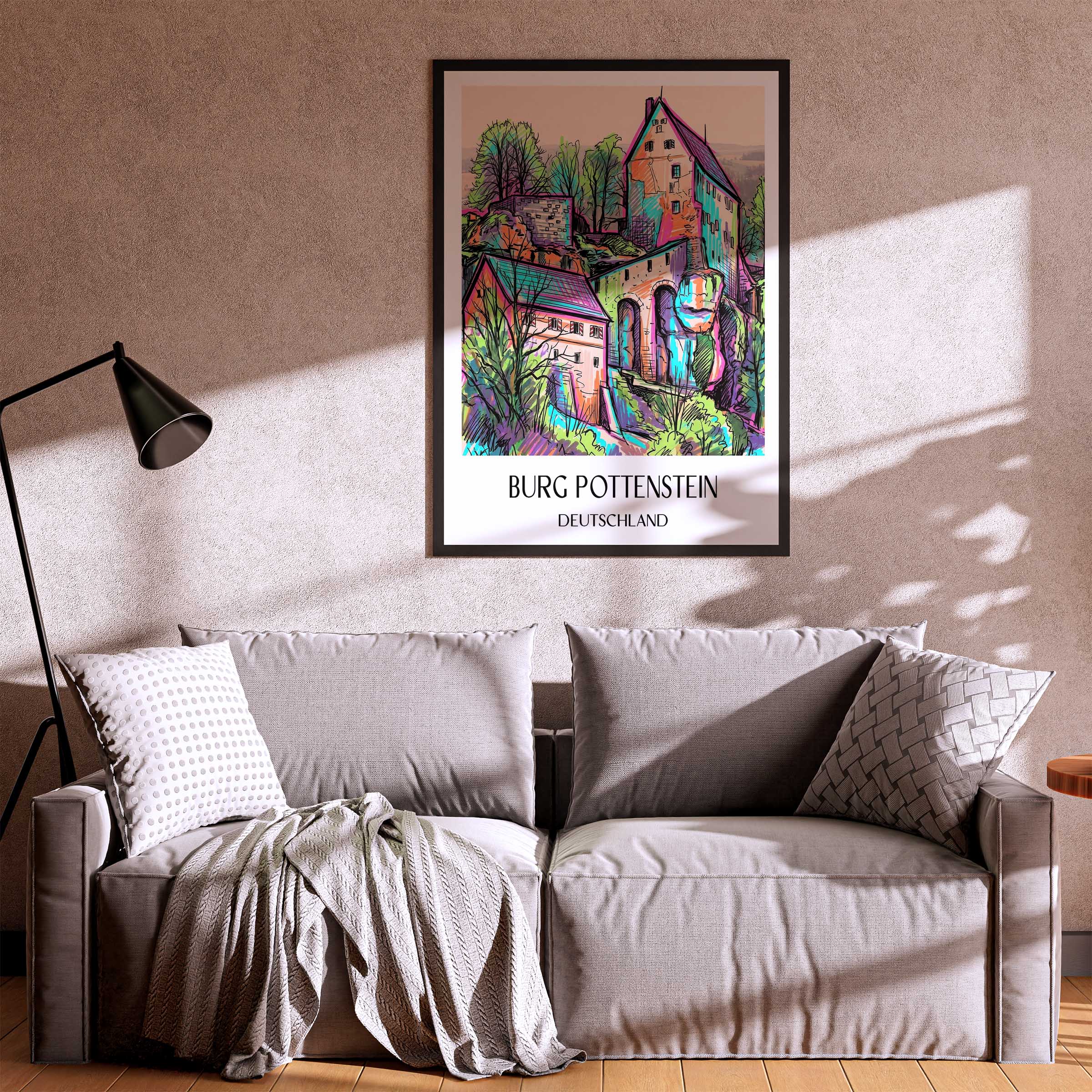 burg-pottenstein-deutschland-poster-graffiti