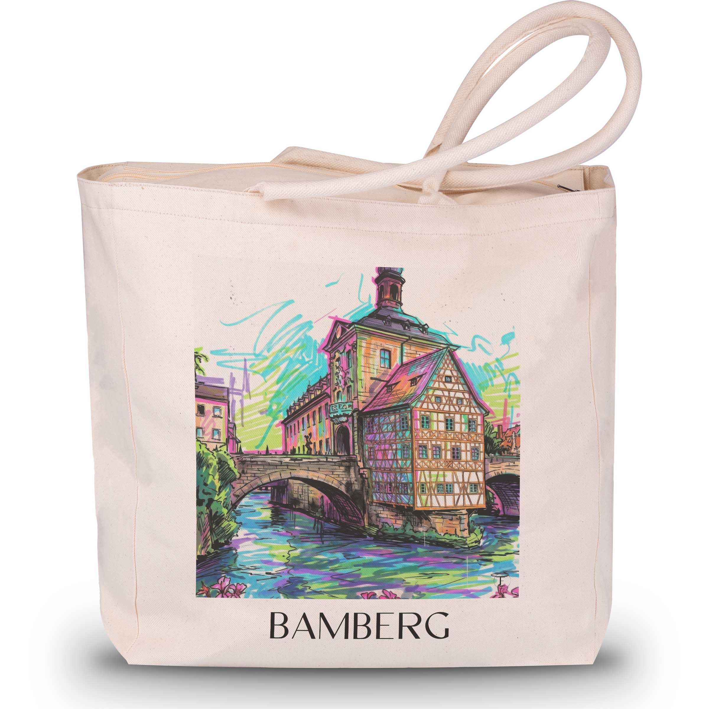Bamberg - Deutschland Tote Bag - Einkaufstasche im Tag Graffiti Stil