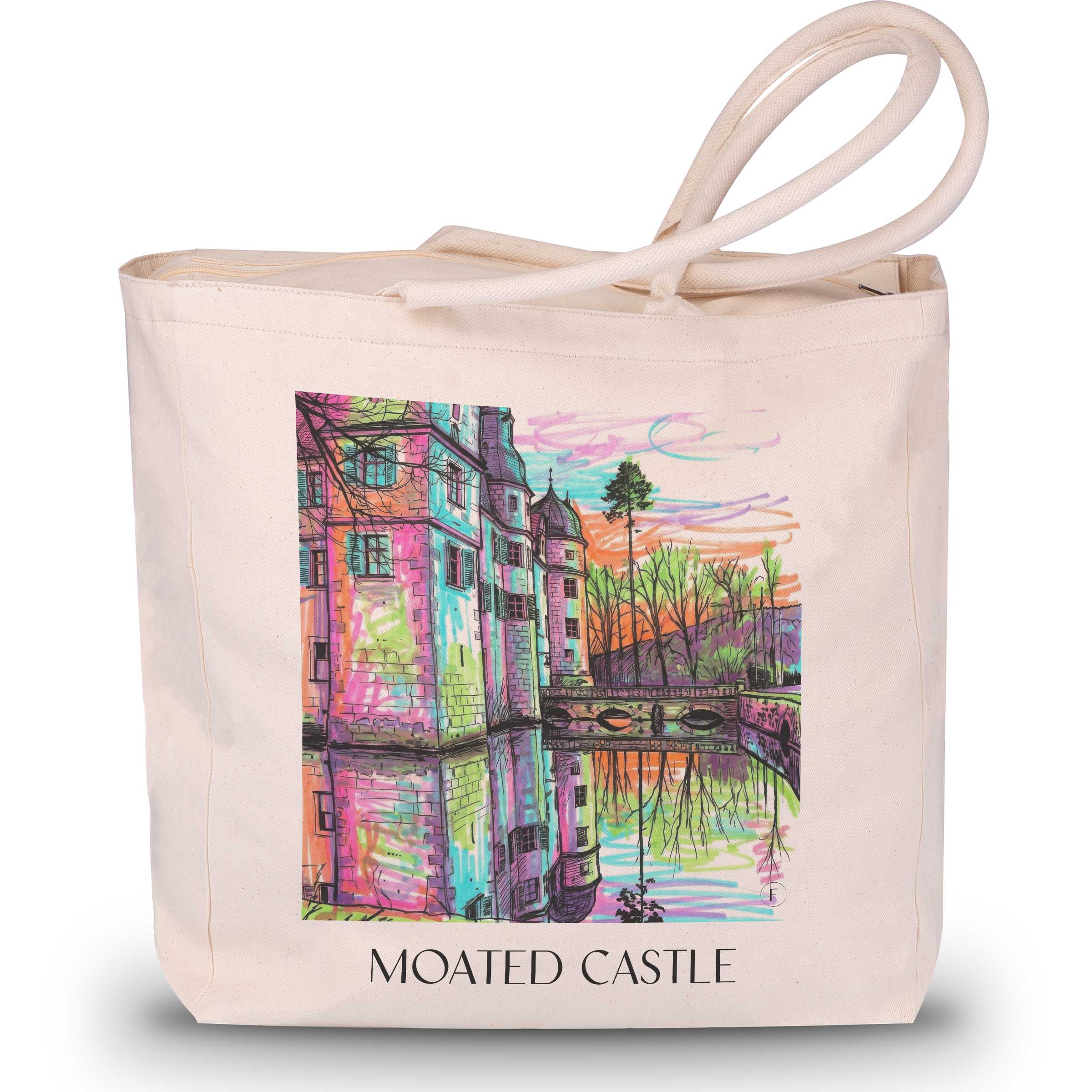 Wasserschloss Shopping Tasche - Mitwitz - Deutschland Tote Bag - Einkaufstasche im Tag Graffiti Stil