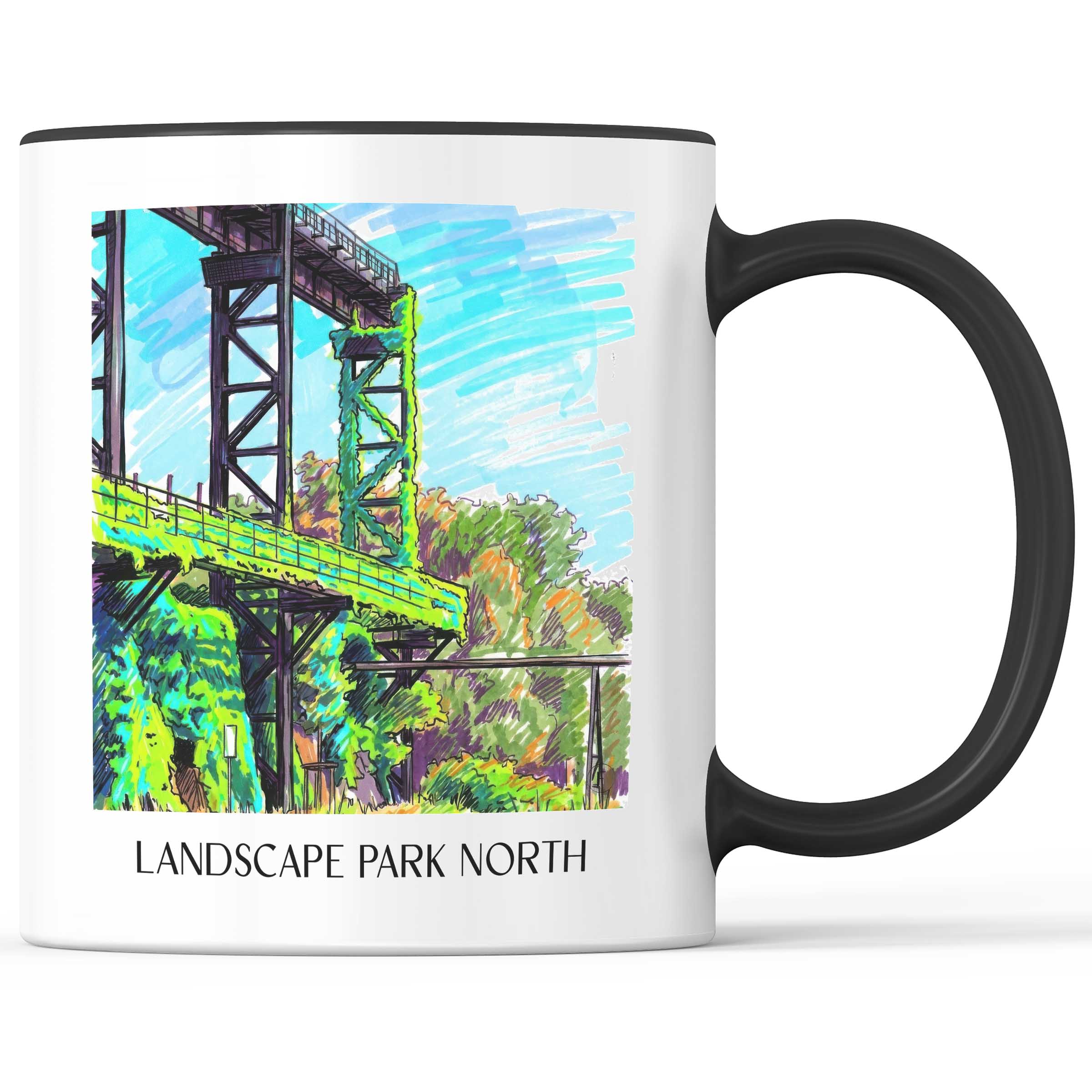 Landschaftspark Nord Kaffeebecher - Duisburg - Deutschland Becher - Kaffeetasse im Tag Graffiti Stil