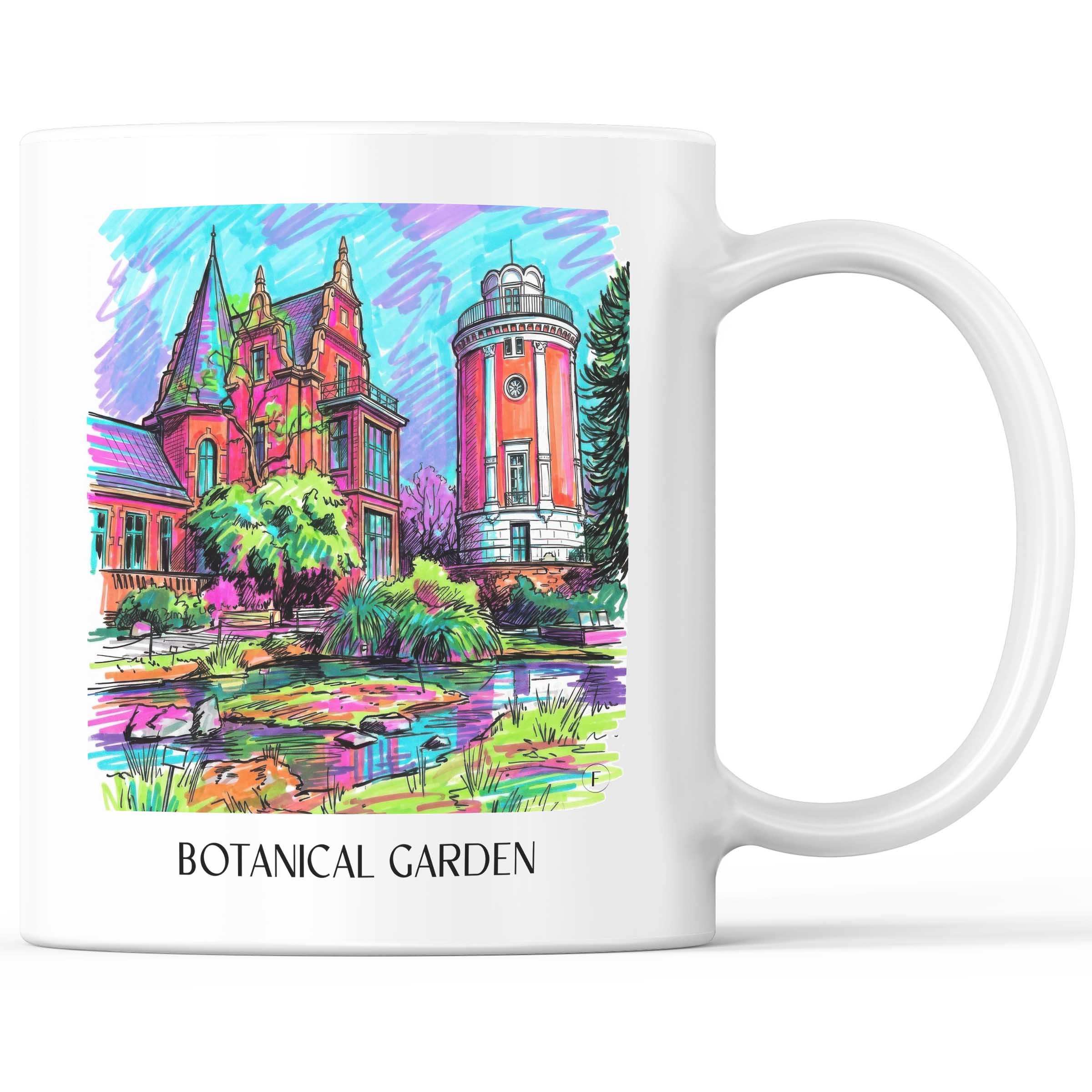 Botanischer Garten Kaffeebecher - Wuppertal - Deutschland Becher - Kaffeetasse im Tag Graffiti Stil
