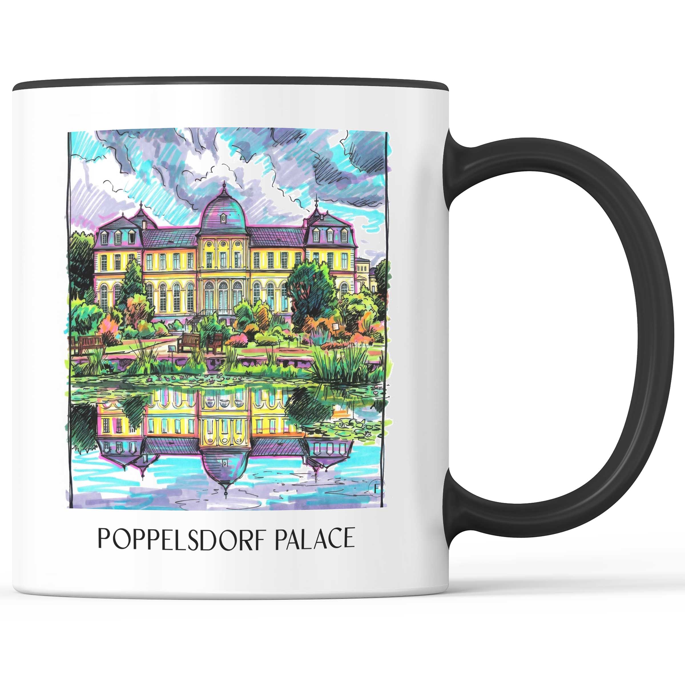 Poppelsdorfer Schloss Kaffeebecher - Bonn - Deutschland Becher - Kaffeetasse im Tag Graffiti Stil
