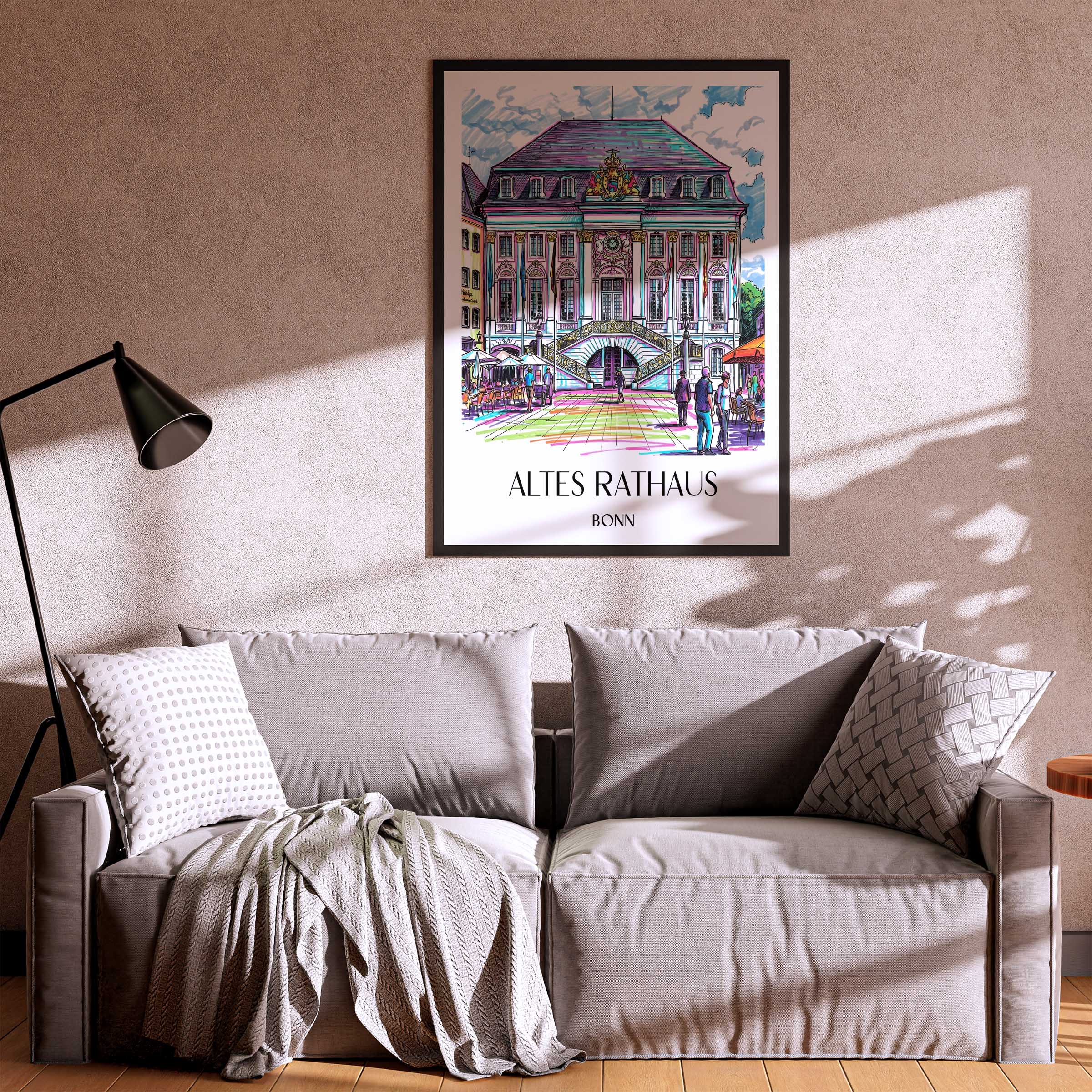 altes-rathaus-bonn-deutschland-poster-graffiti