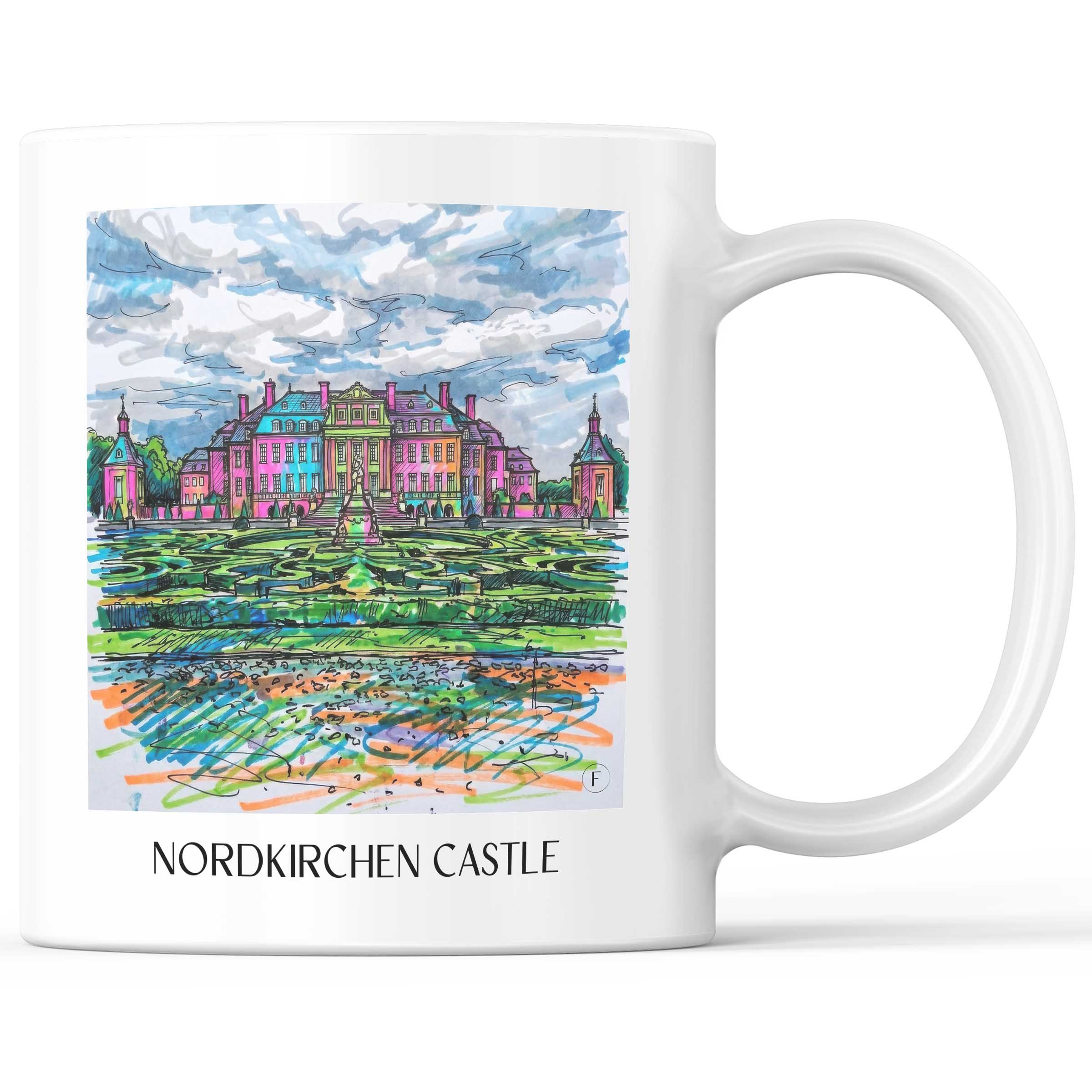 Schloss Nordkirchen Kaffeebecher - Münsterland - Deutschland Becher - Kaffeetasse im Tag Graffiti Stil