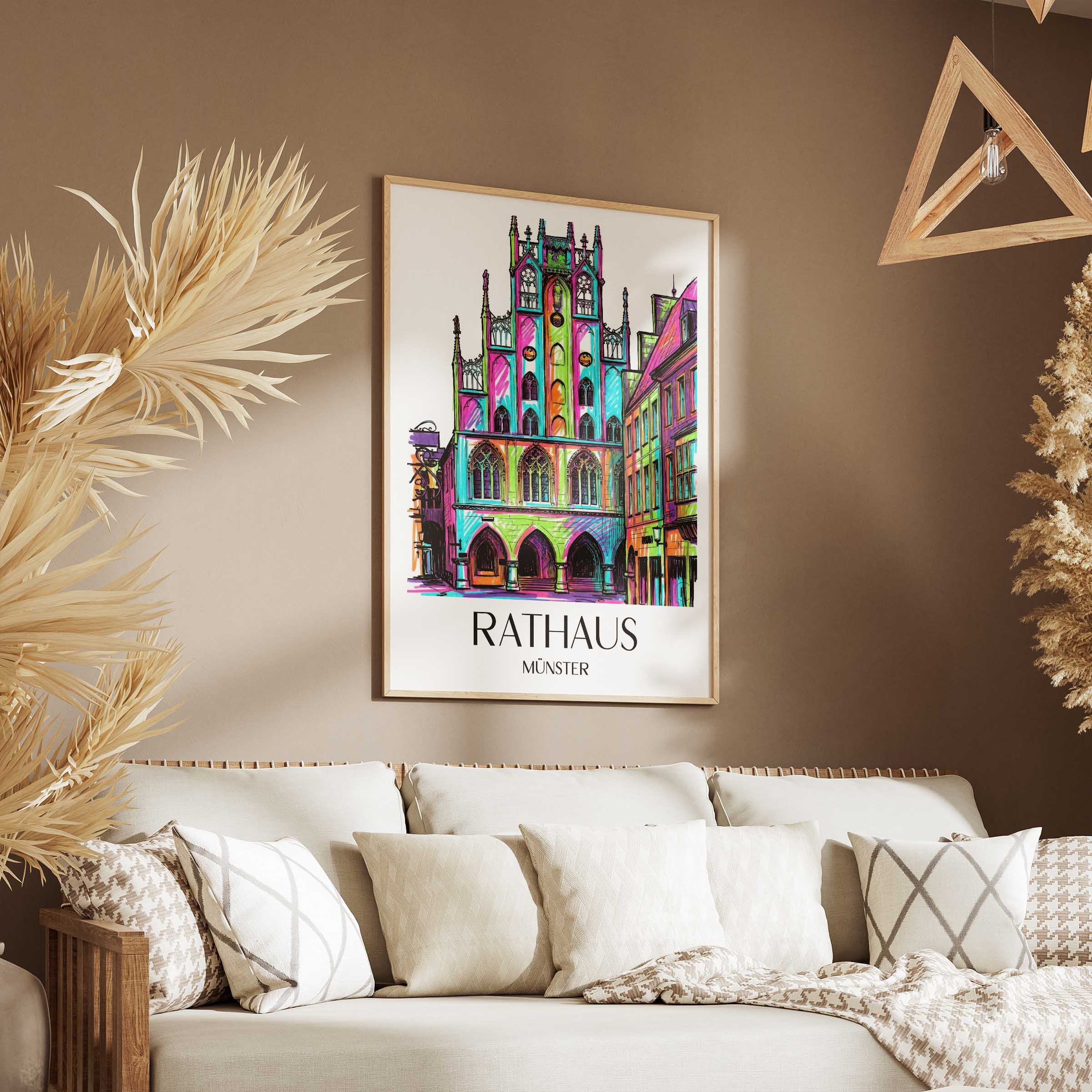 rathaus-münster-deutschland-poster-graffiti