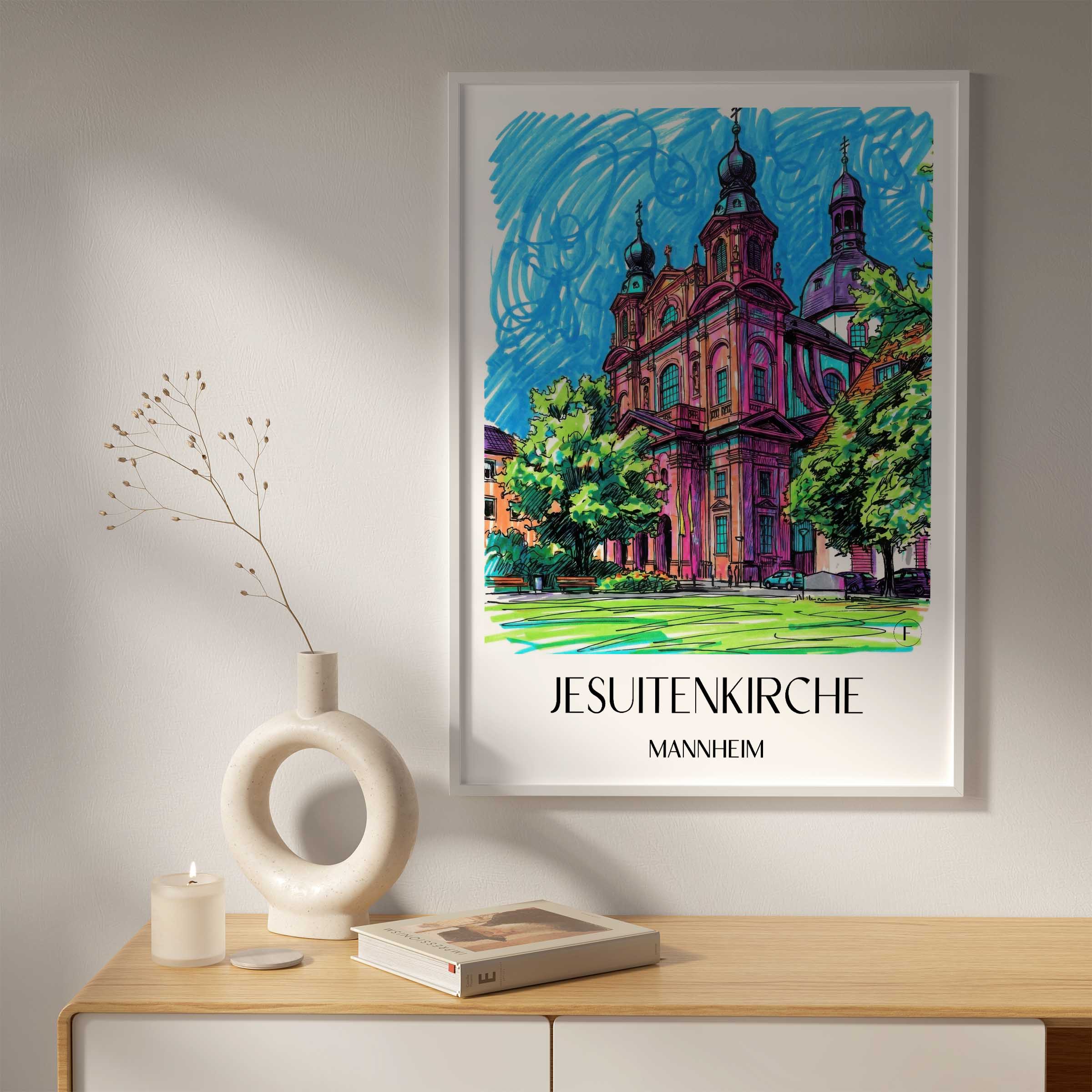 jesuitenkirche-mannheim-deutschland-poster-graffiti