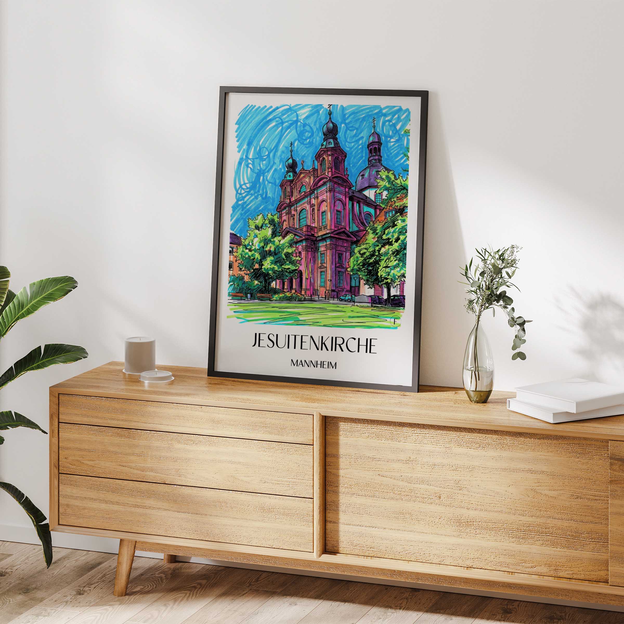 jesuitenkirche-mannheim-deutschland-poster-graffiti