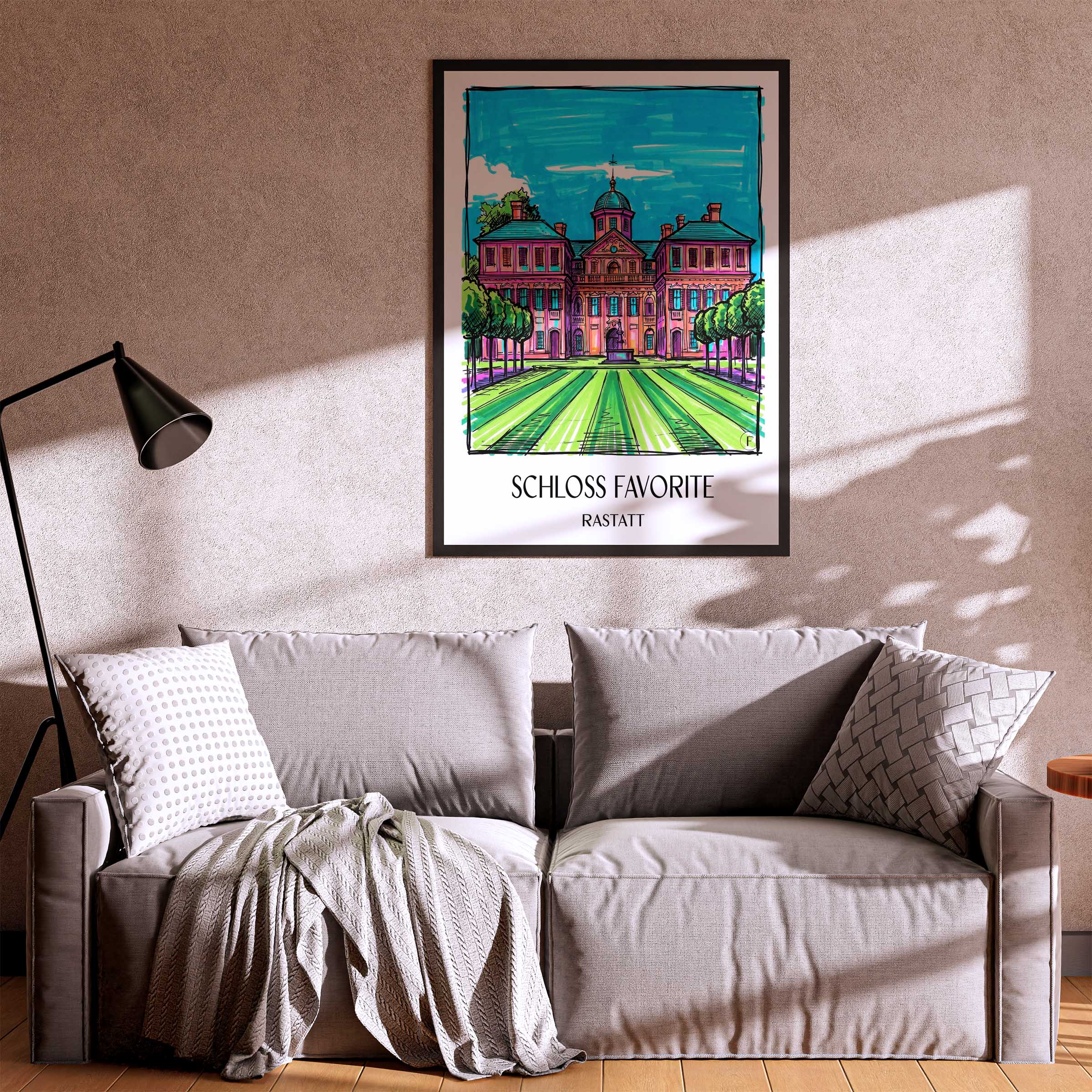 schloss-favorite-rastatt-deutschland-poster-graffiti