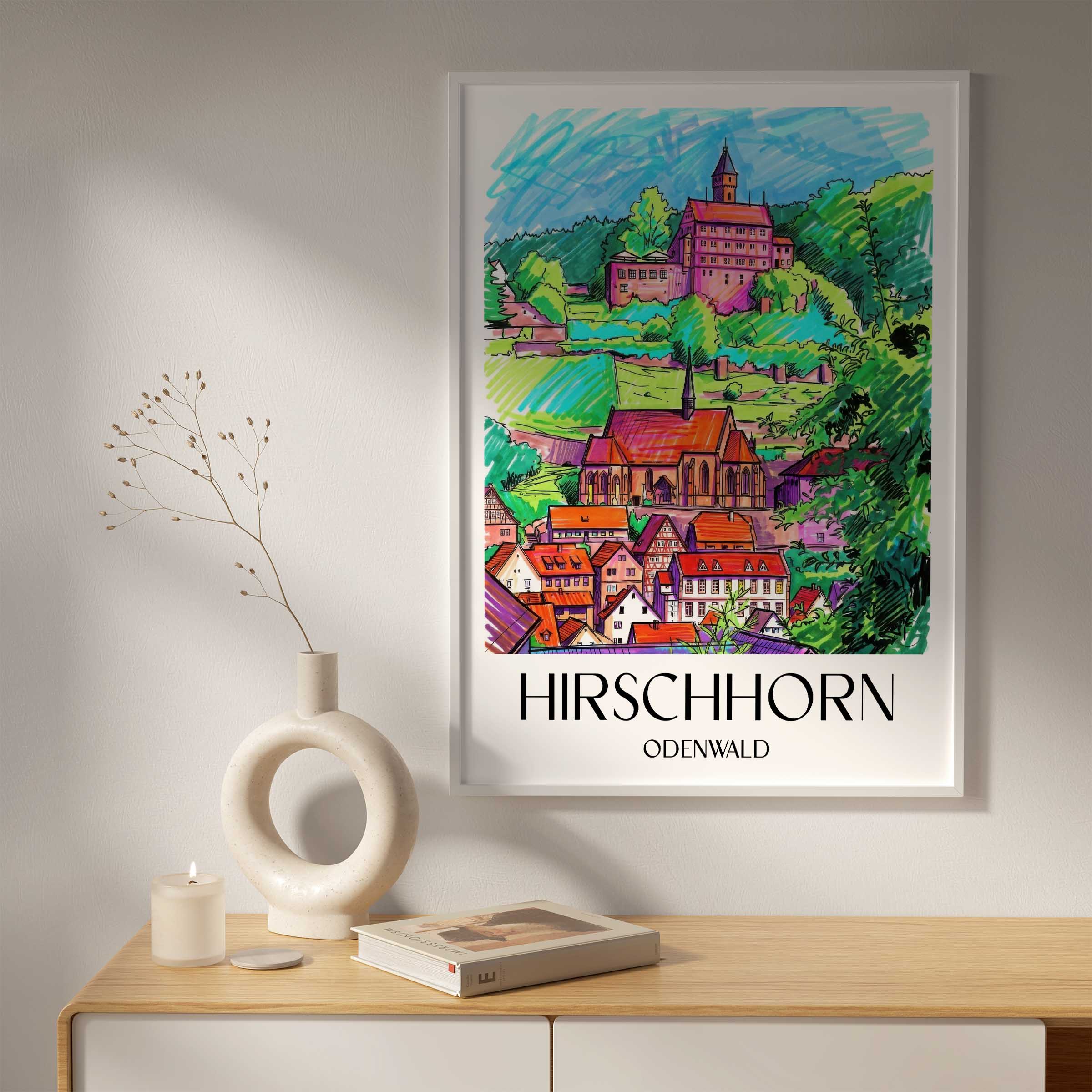 hirschhorn-odenwald-deutschland-poster-graffiti