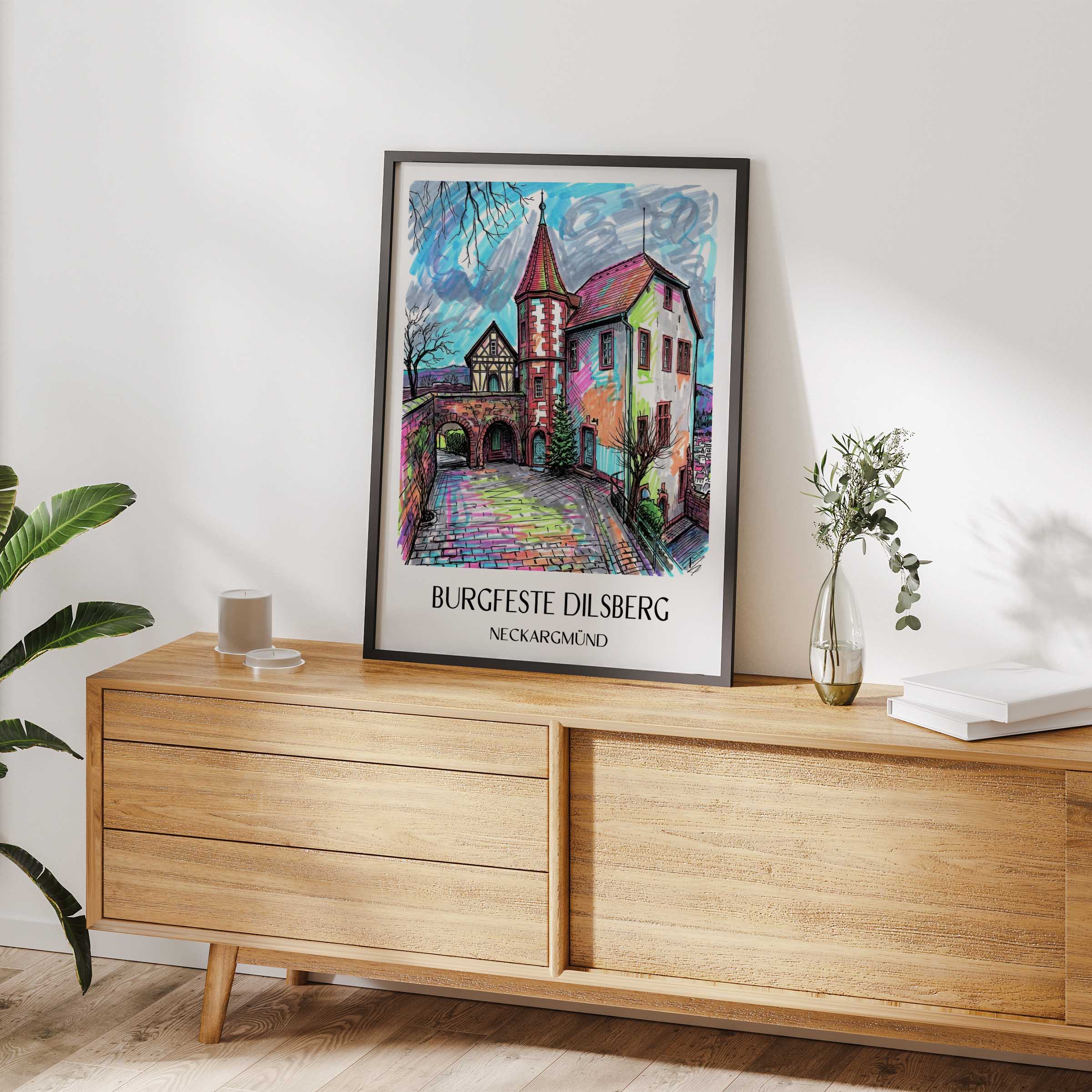 burgfeste-dilsberg-neckargmünd-deutschland-poster-graffiti